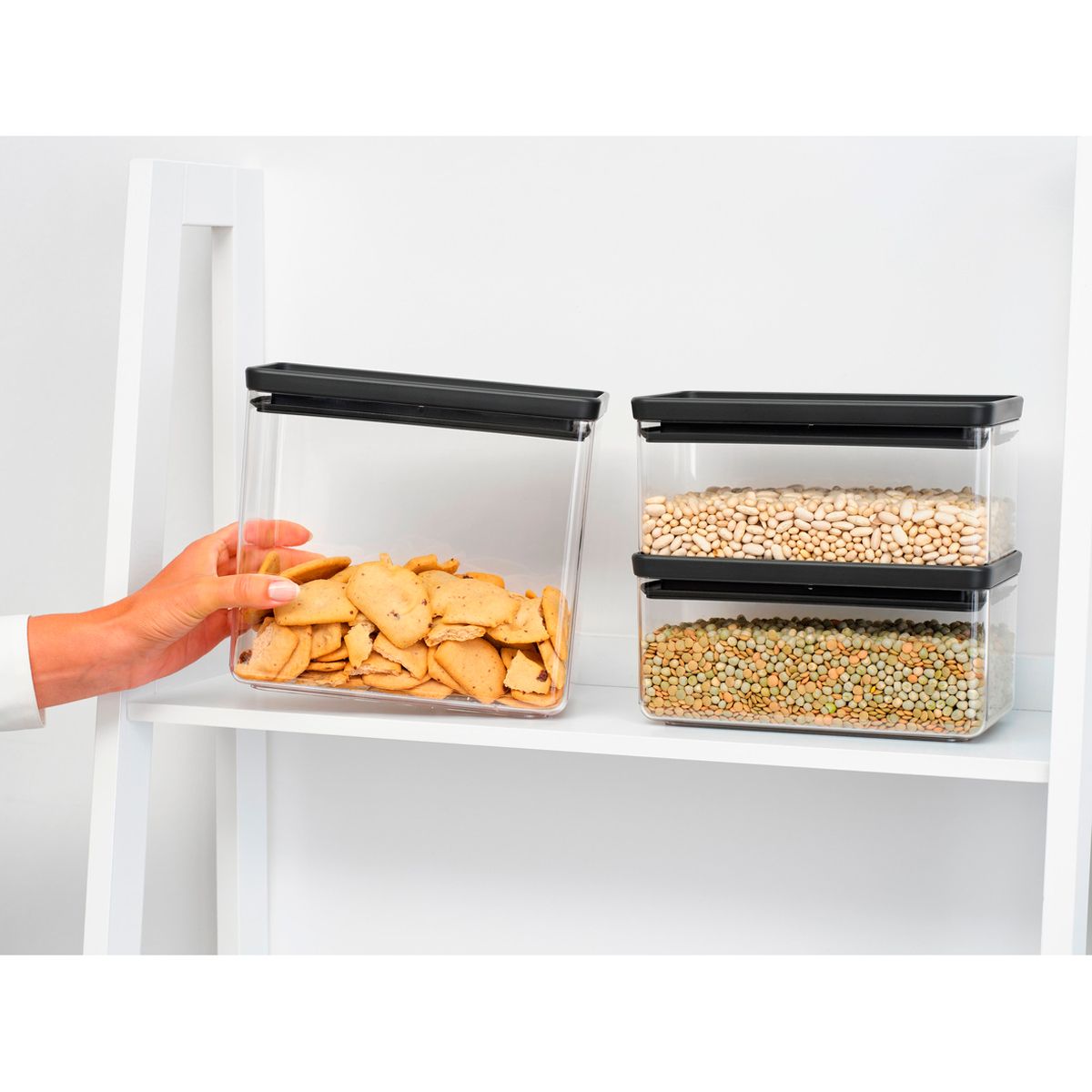 Набор модульных контейнеров Brabantia Tasty+ 3шт темно-серый 230783 - фото 5