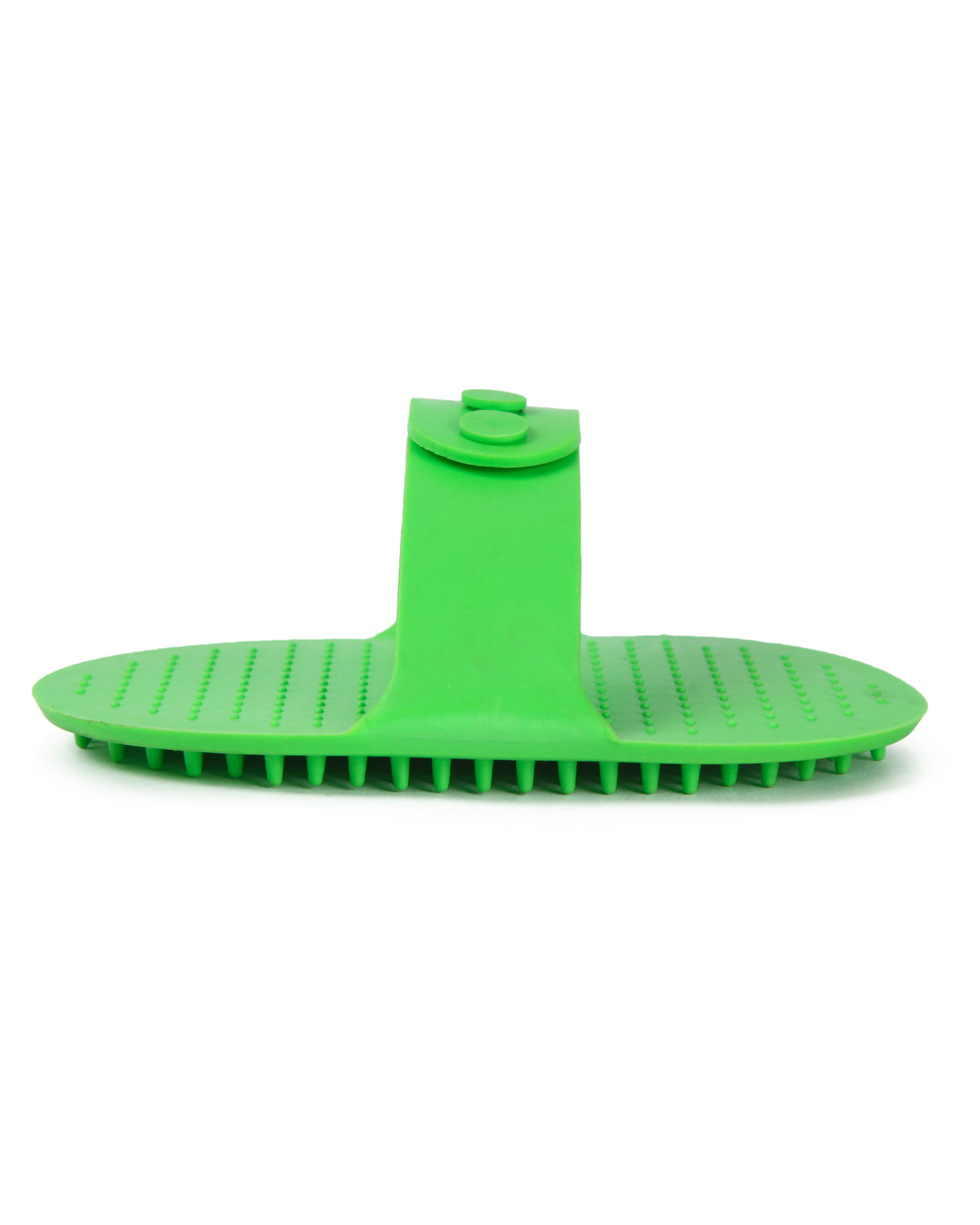 Щётка-массажёр Barbaks из термопластичной резины для ухода за питомцем зеленая 15*11.5см - фото 6
