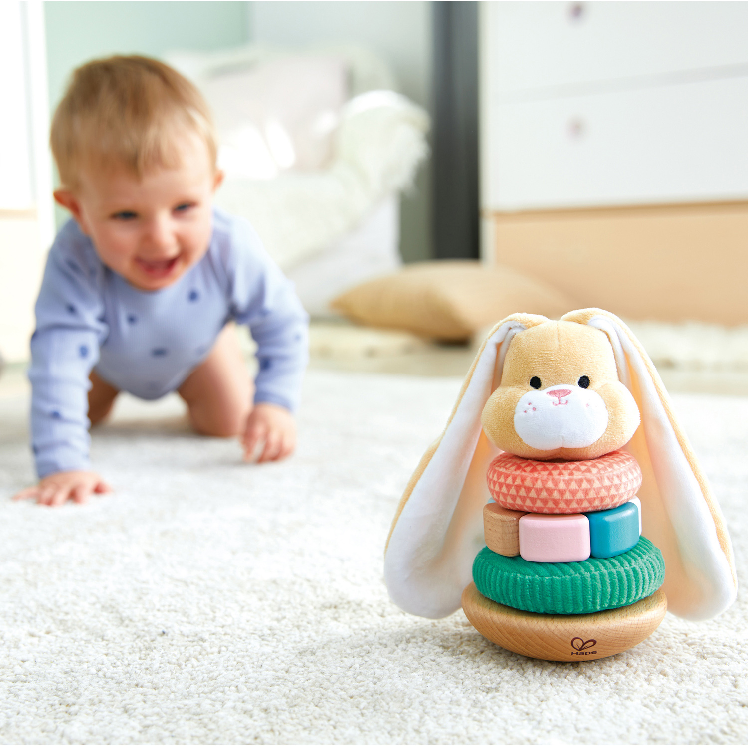 Игрушка Hape неваляшка Кролик - фото 7