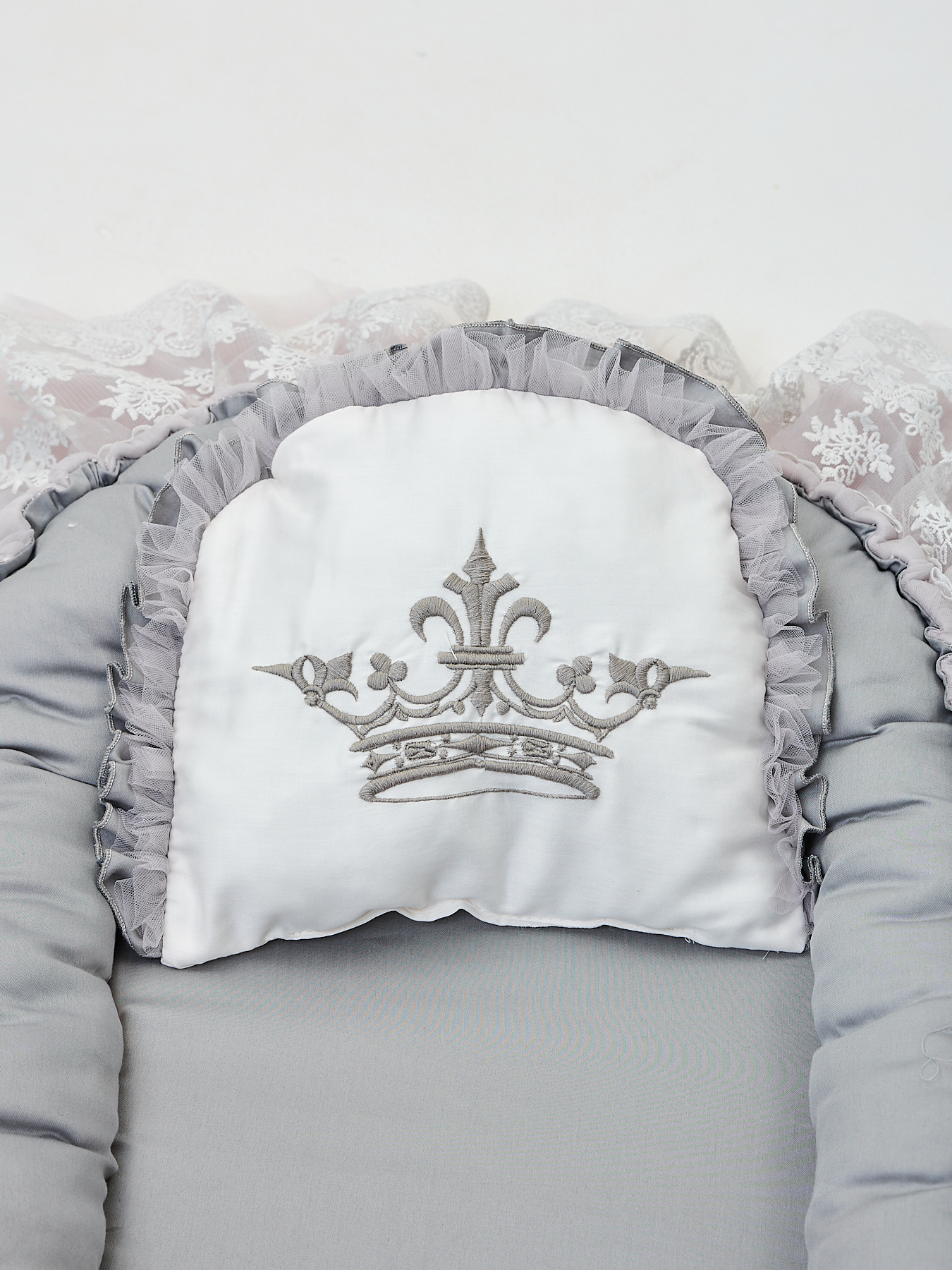 Конверт пеленальный (кокон) ТОСЯ БОСЯ серый - фото 5