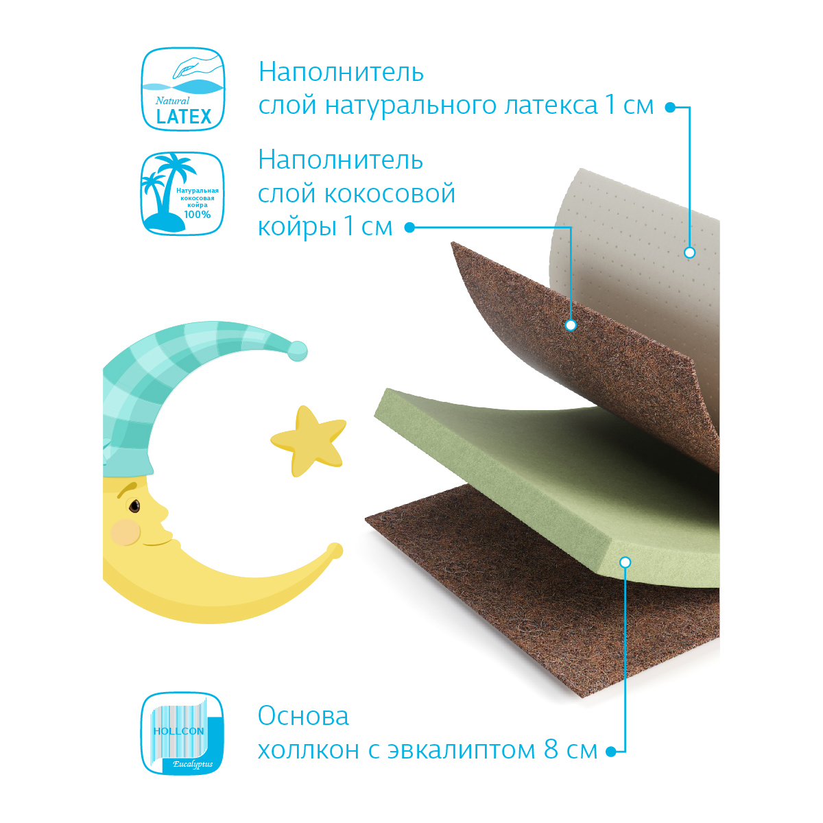 Матрас EcoKinder Tanne 120х60 - фото 6