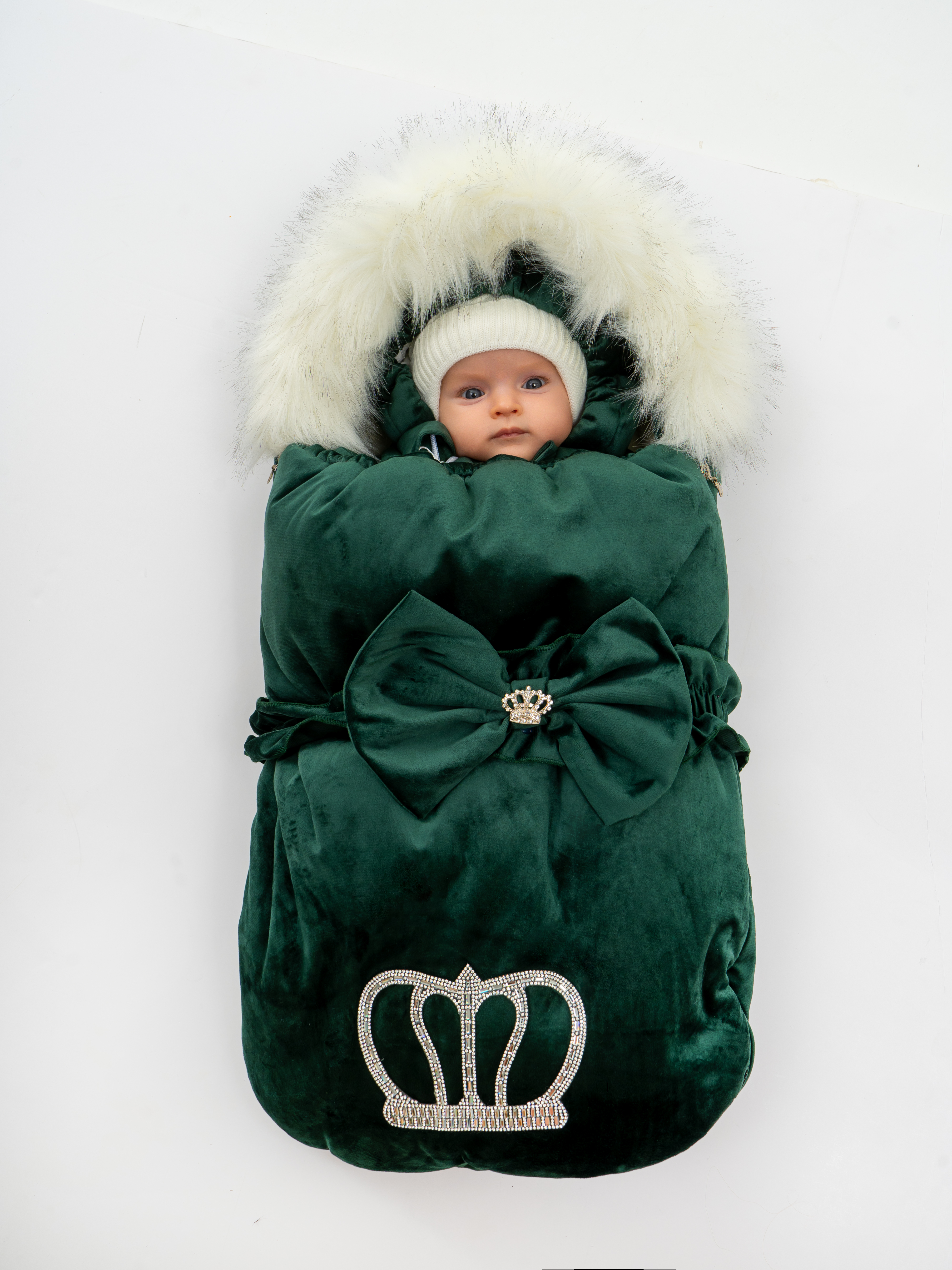 Конверт на выписку ТОСЯ БОСЯ Корона зеленый - фото 10