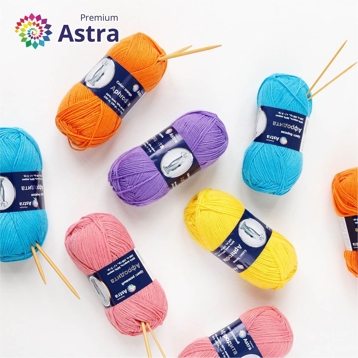 Пряжа Astra Premium Афродита полушерстяная 100 г 250 м 01 04 перламутр 3 мотка - фото 13