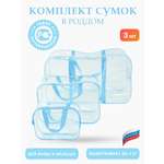 Сумка в роддом ЗОЛОТОЙ ОКТЯБРЬ прозрачный голубой