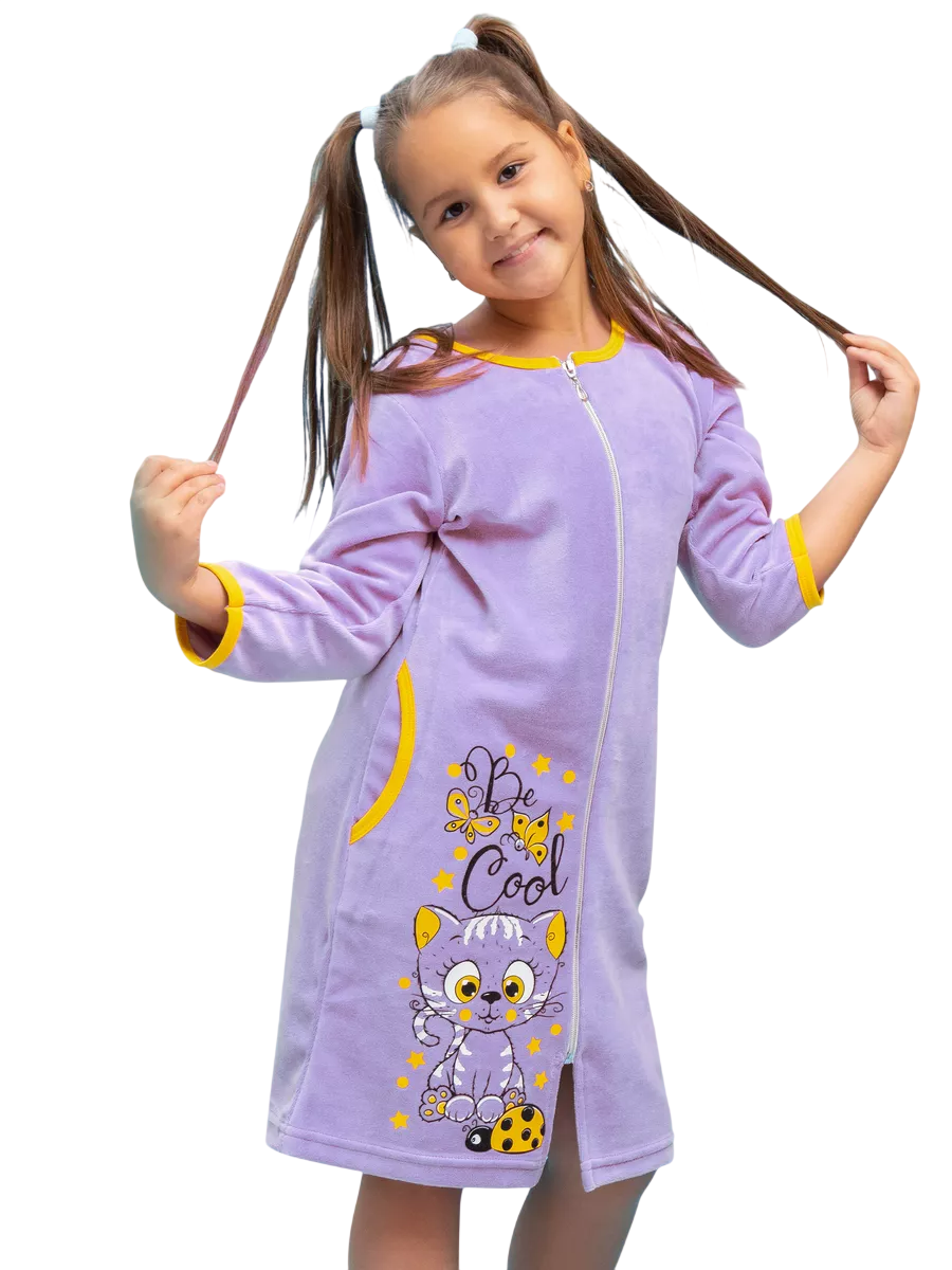 Халат TOTEMFOX 831В2F/сиреневыйКотик - фото 1