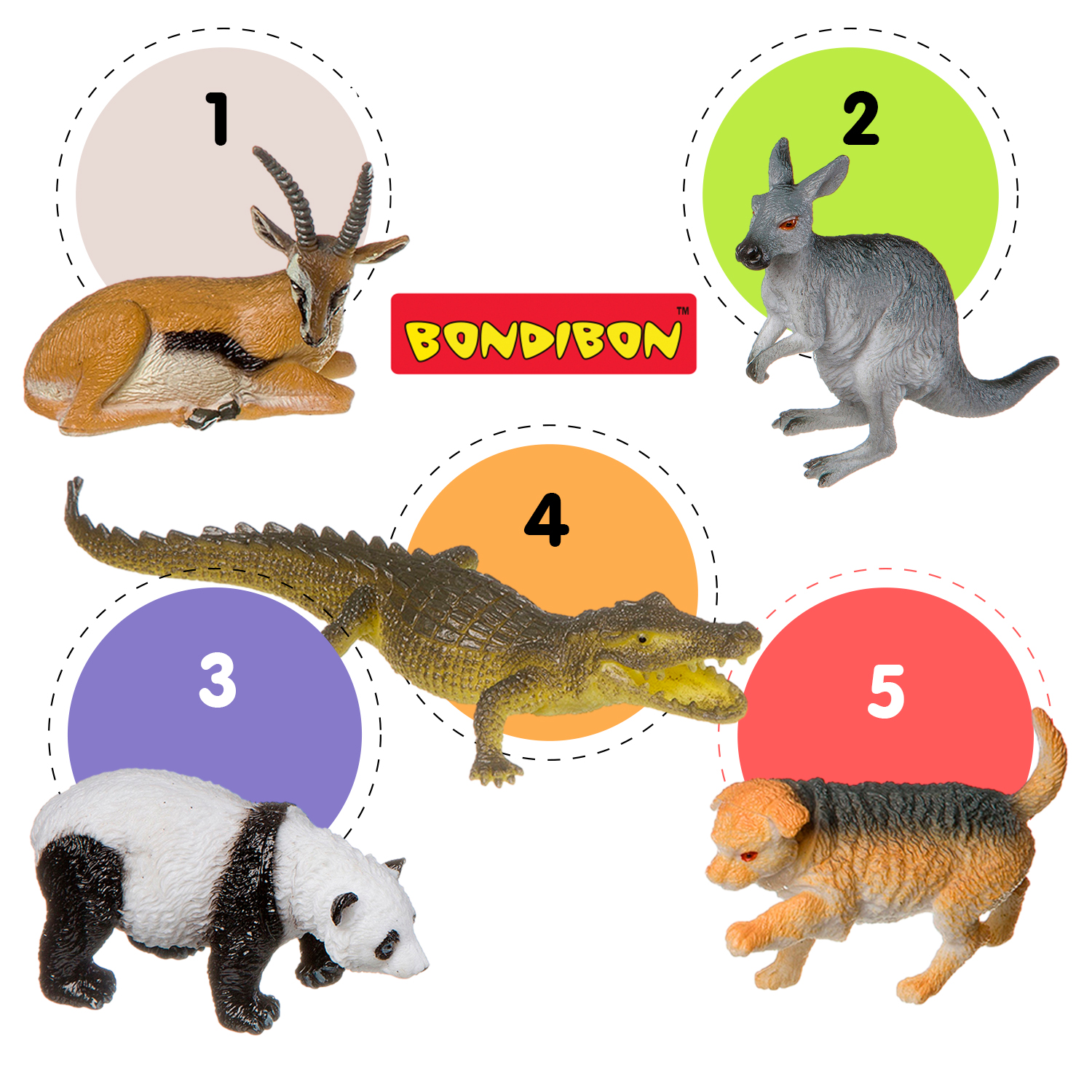Набор фигурок BONDIBON Животные континентов 5 штук - фото 4