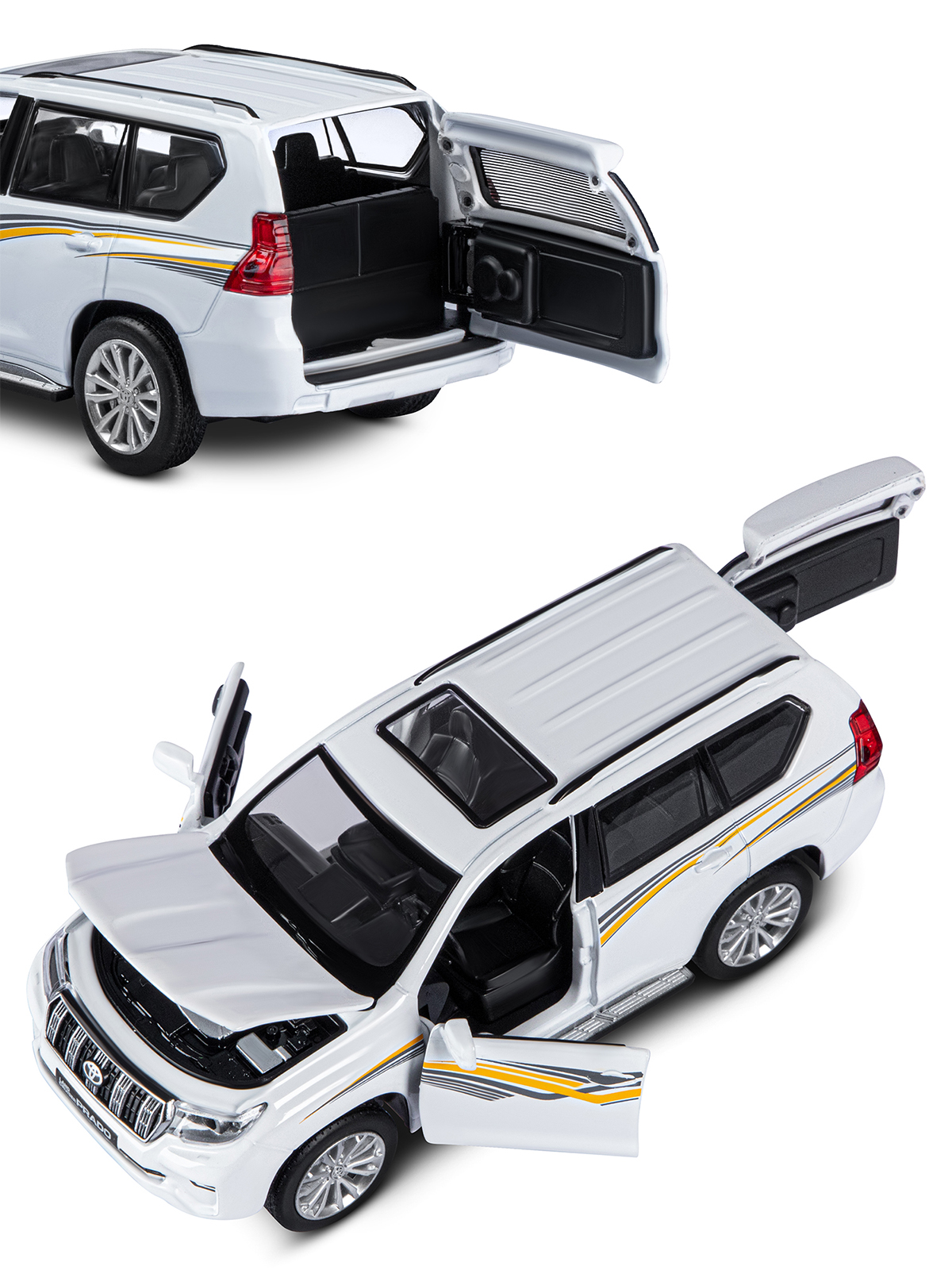 Внедорожник АВТОпанорама Toyota Land Cruiser Prado 1:32 JB1251319 - фото 19