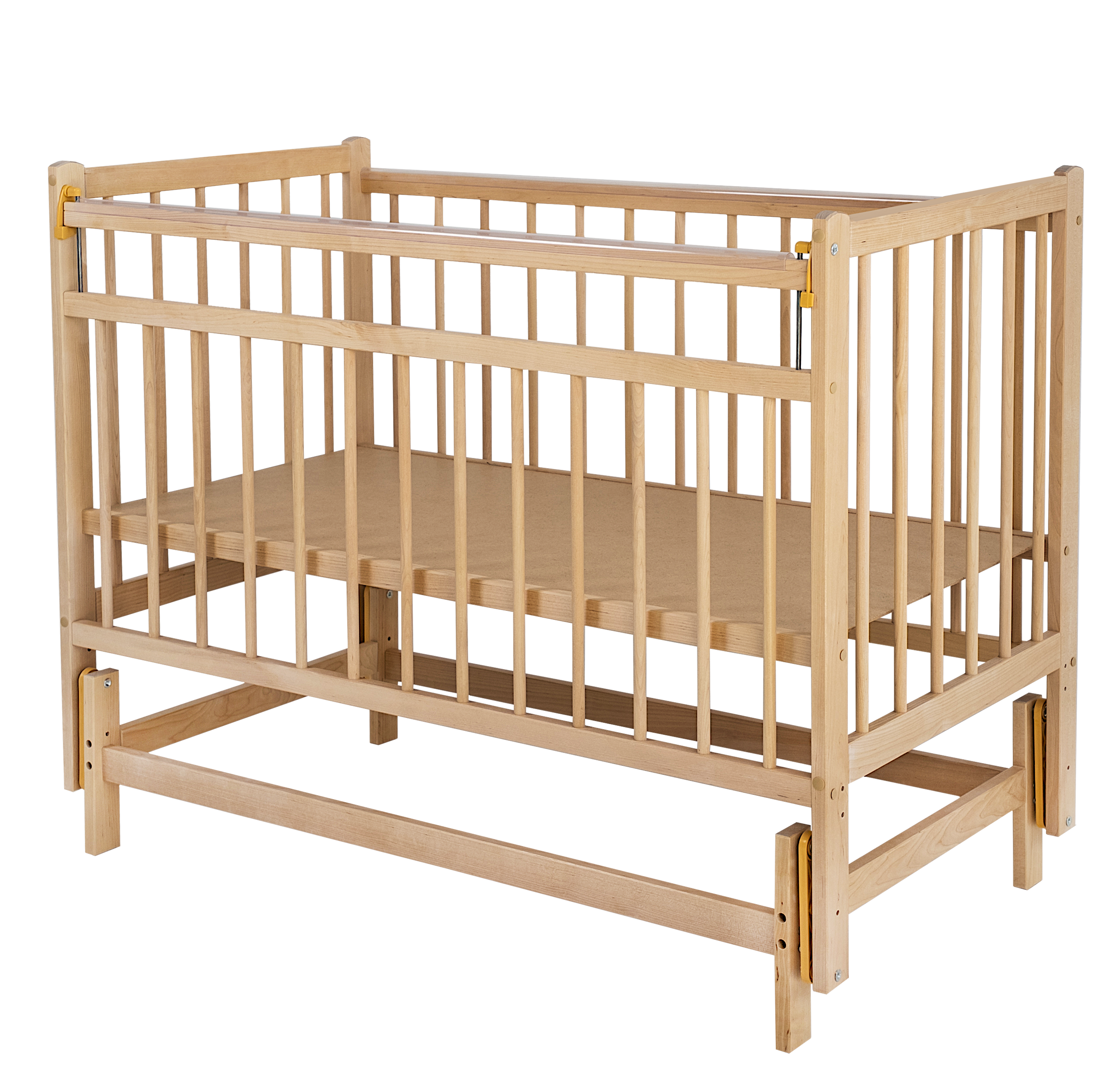 Детская кроватка Wloo Кроватка детская деревянная, поперечный маятник (береза, бежевый) - фото 1