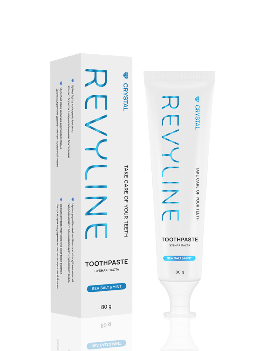 Зубная паста Revyline без фтора Морская соль и Мята 80 г - фото 1