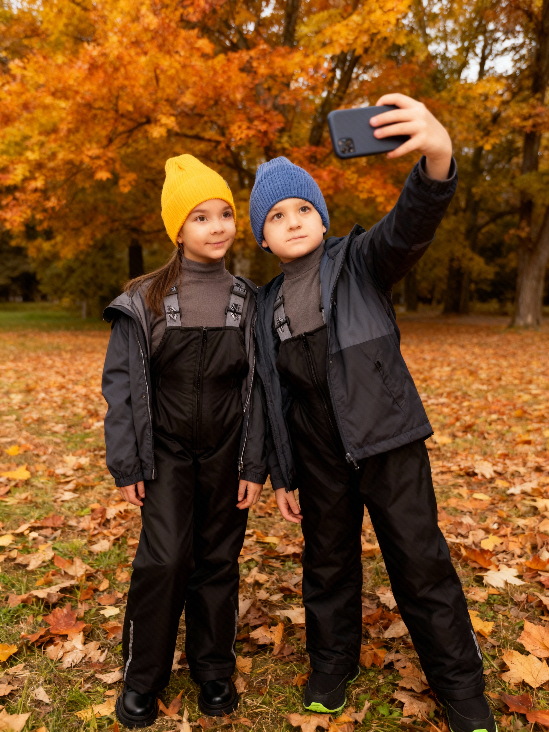 Полукомбинезон Arctic kids 60-006/2 черный - фото 2