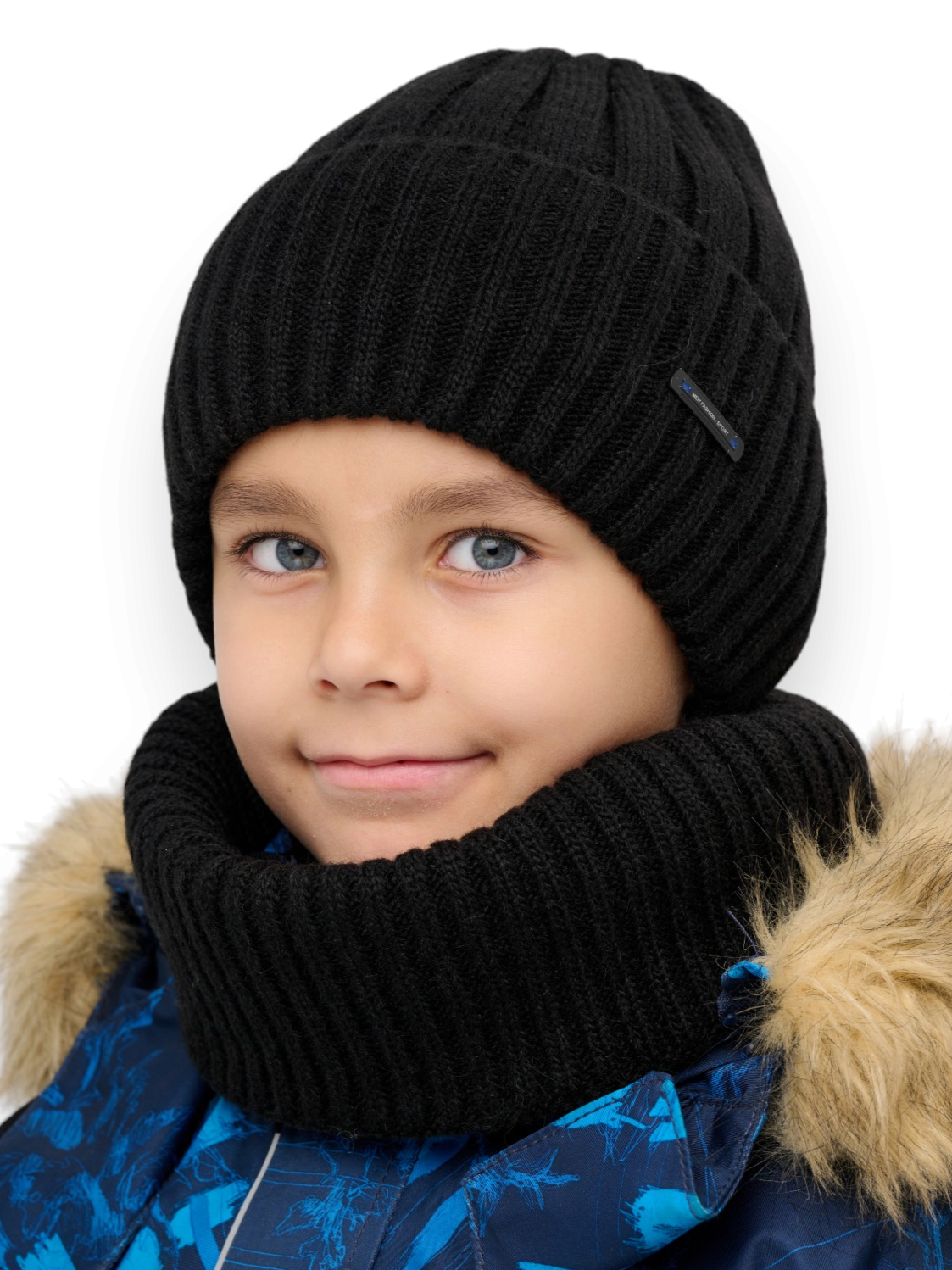 Шапка и снуд NYCkids NYC-H-107-WIN-black - фото 1