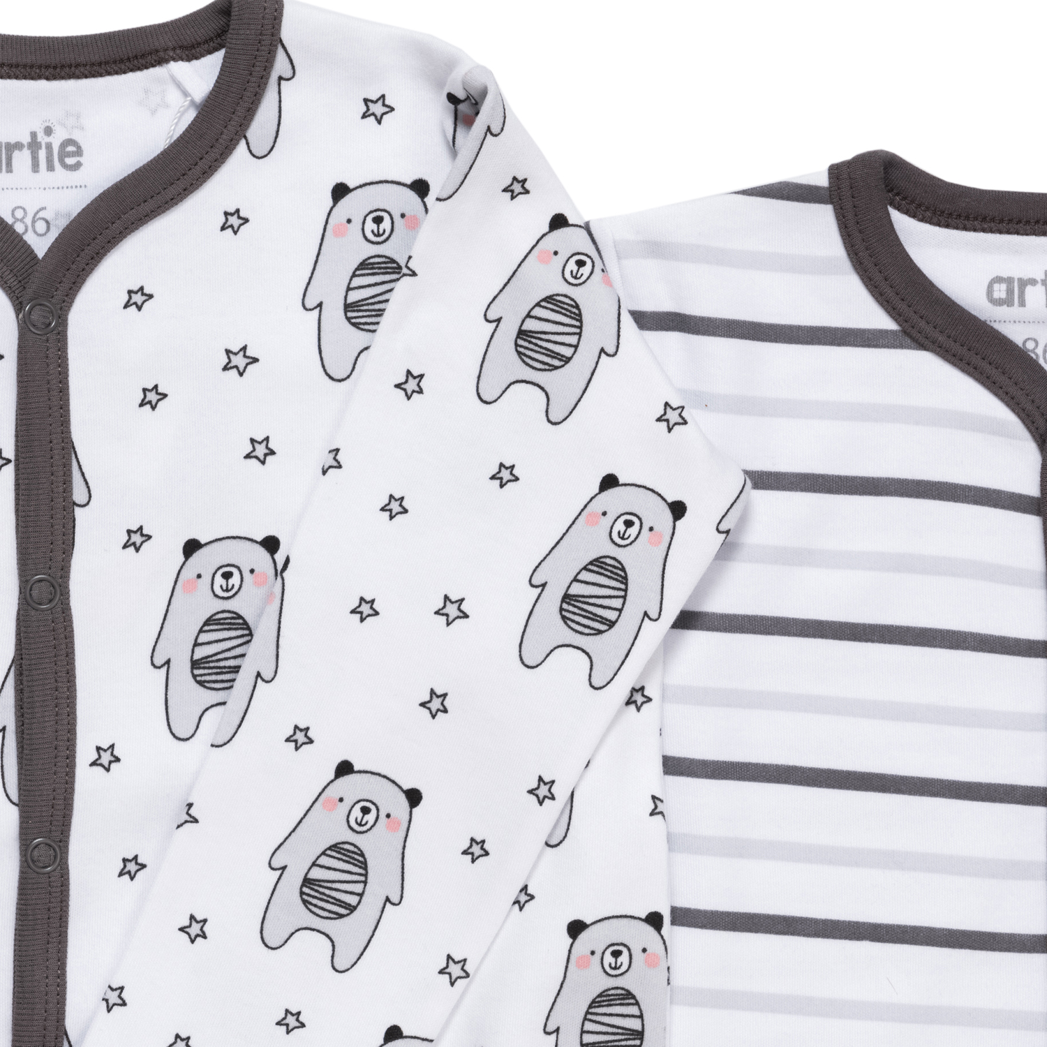 Комбинезон artie 2AK-605m белый-серый-полоска - фото 3