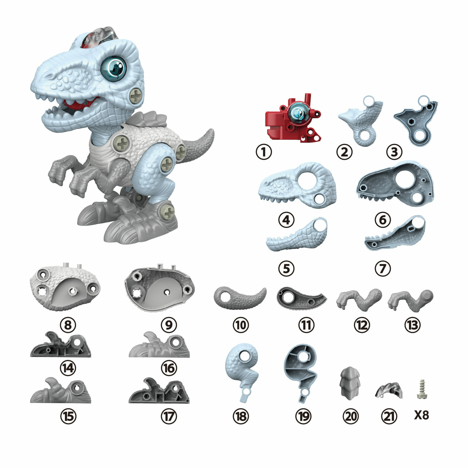 Конструктор 1TOY RoboLife Велоцираптор сборная игровая модель - фото 12