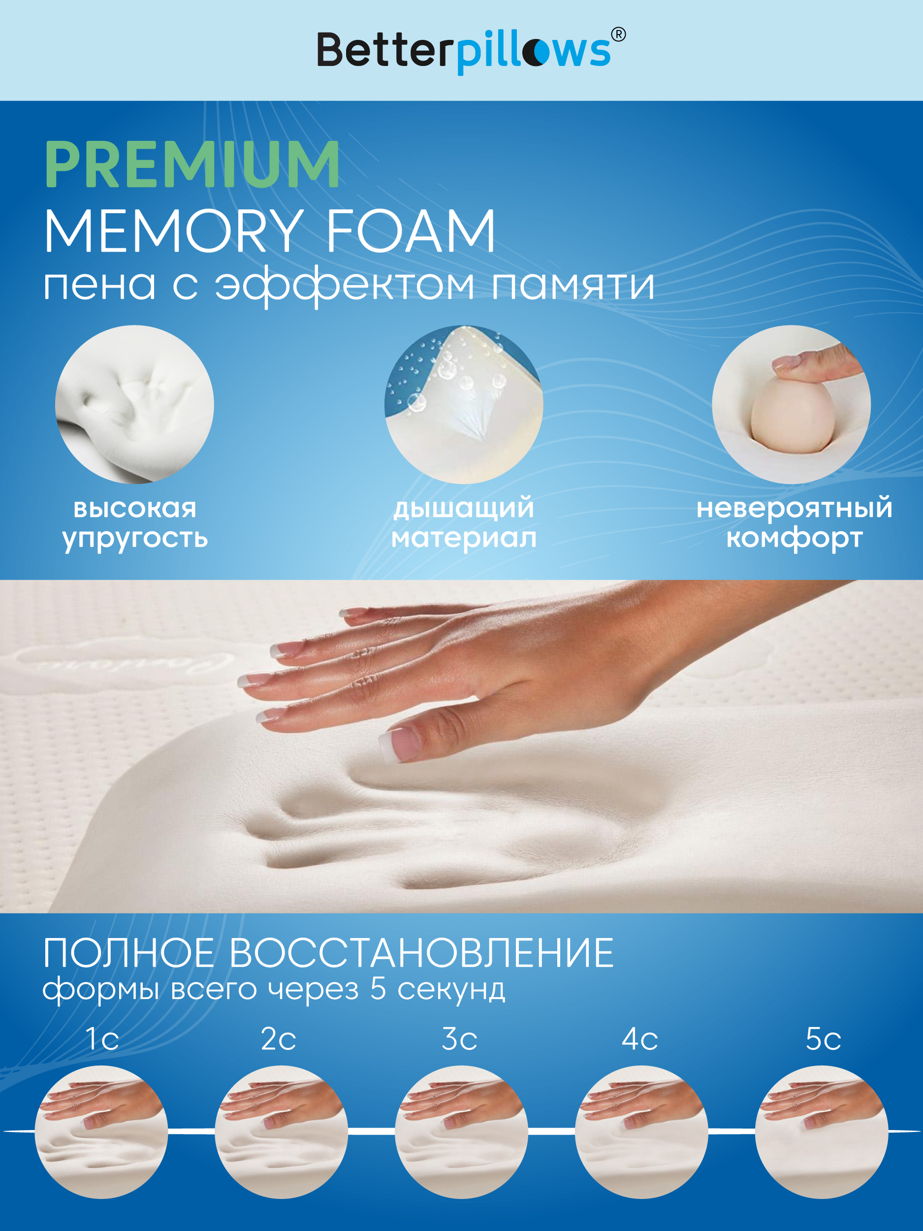 Подушка ортопедическая Betterpillows Healthy sleep детская - фото 8