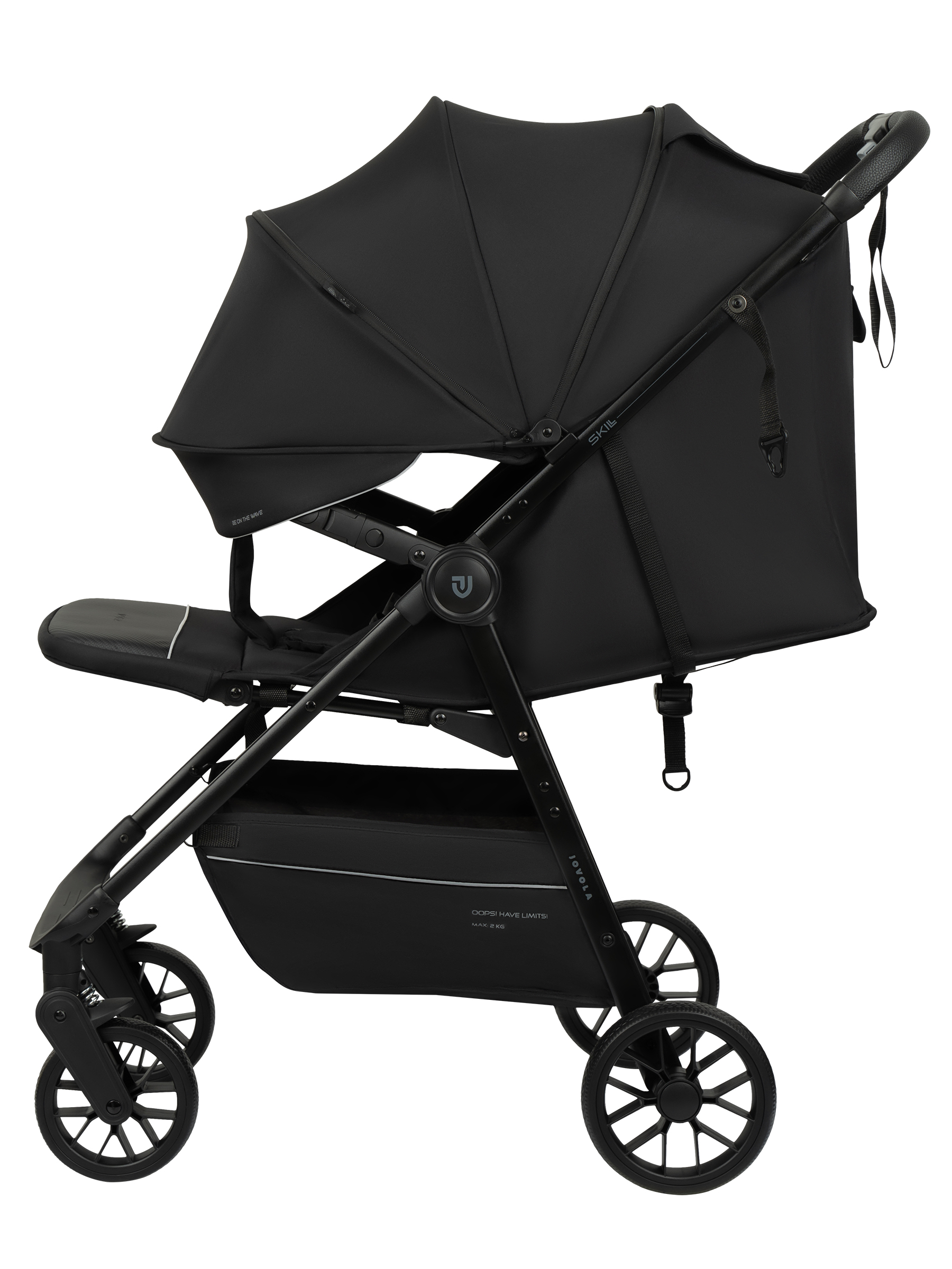 Коляска прогулочная JOVOLA Skill черный - фото 8