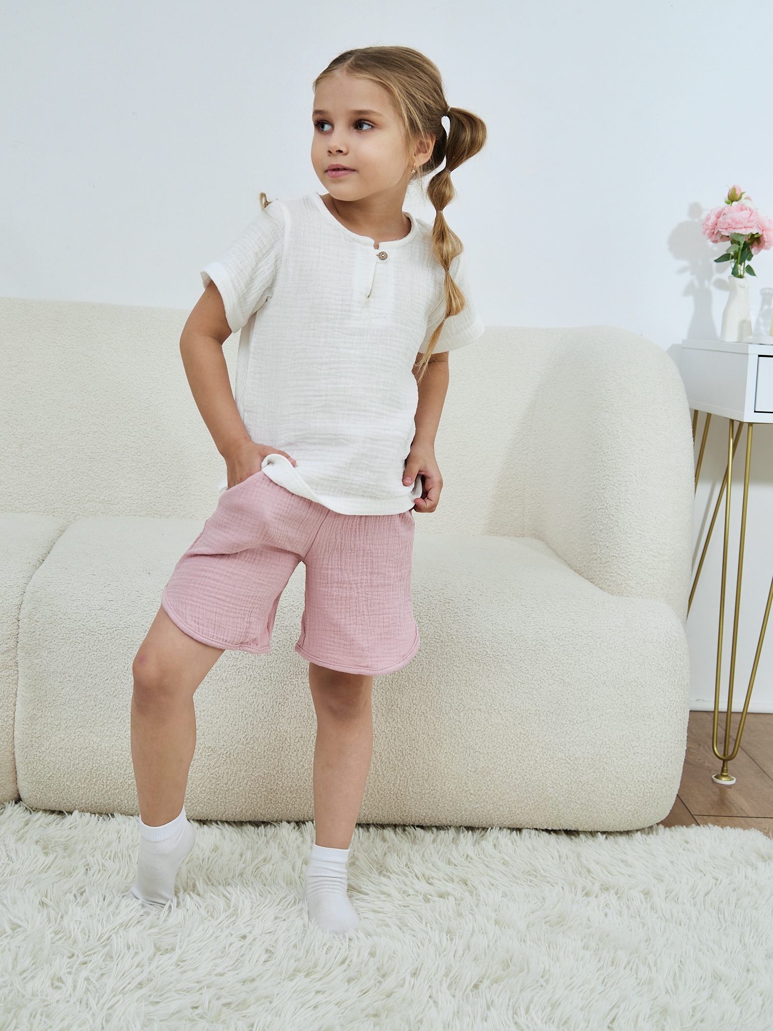 Шорты MOUN Шорты_муслин_розовый - фото 21