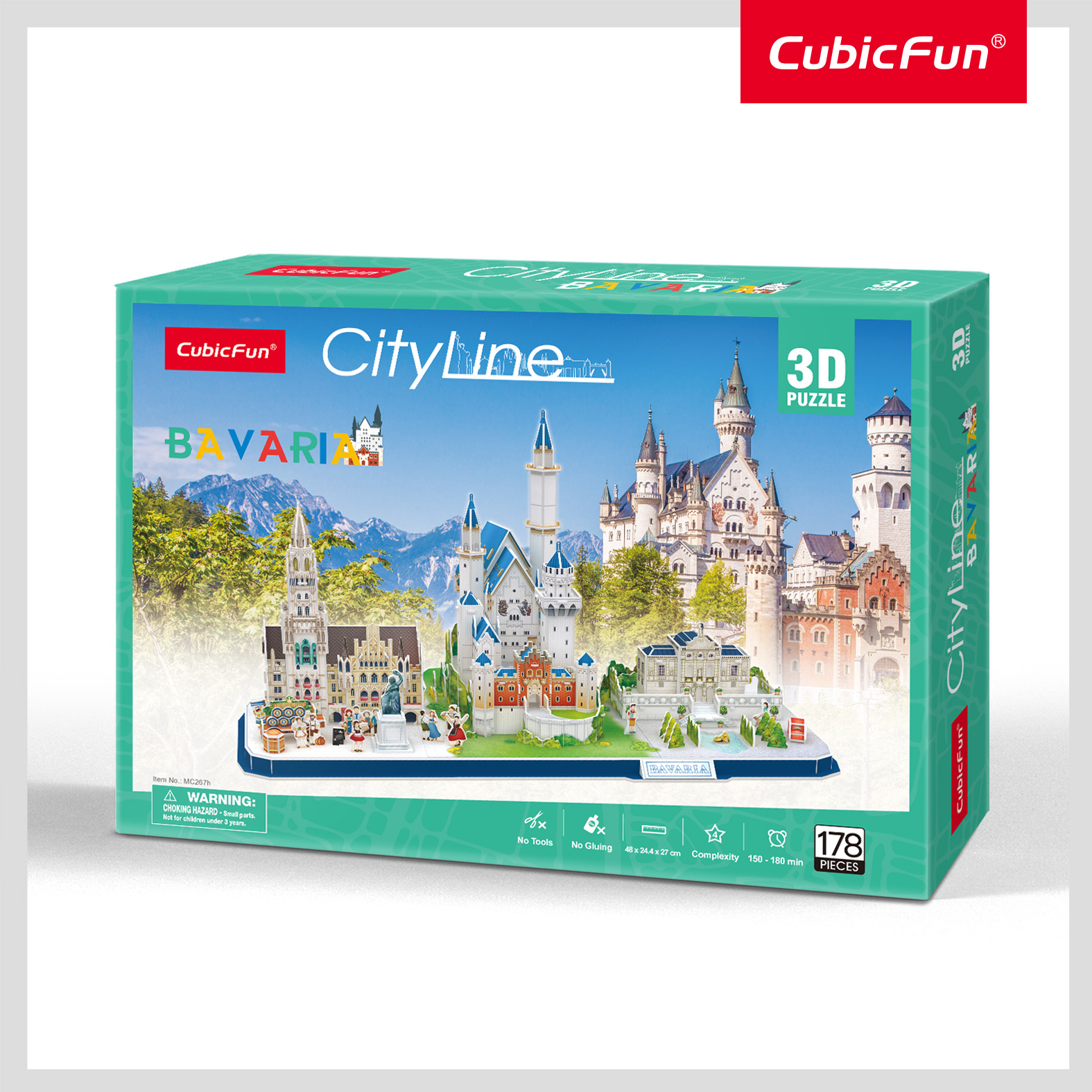 Пазл CubicFun Бавария CityLine 178 деталей 3D - фото 3