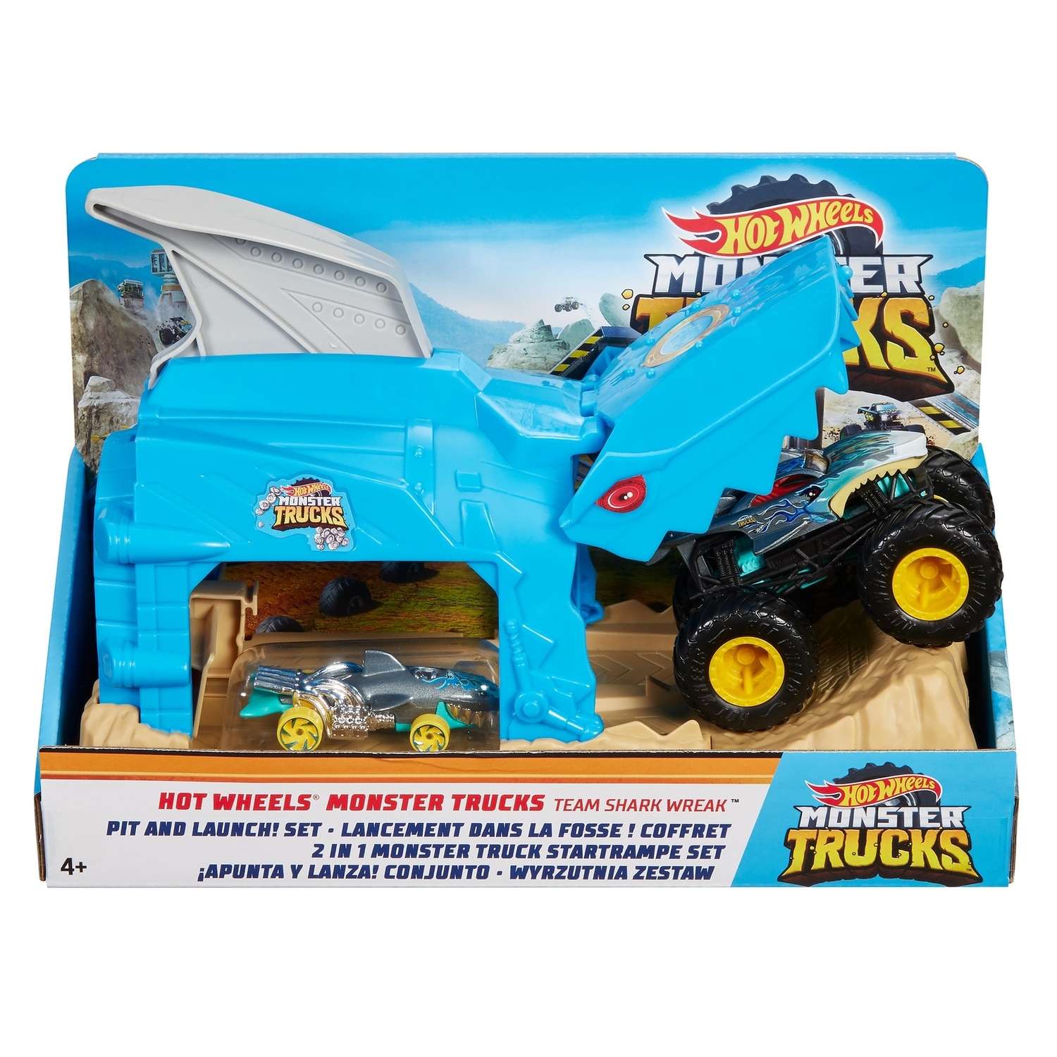 Трек Hot Wheels Пусковой гараж Шарк Рик с пусковой установкой GKY01 - фото 2