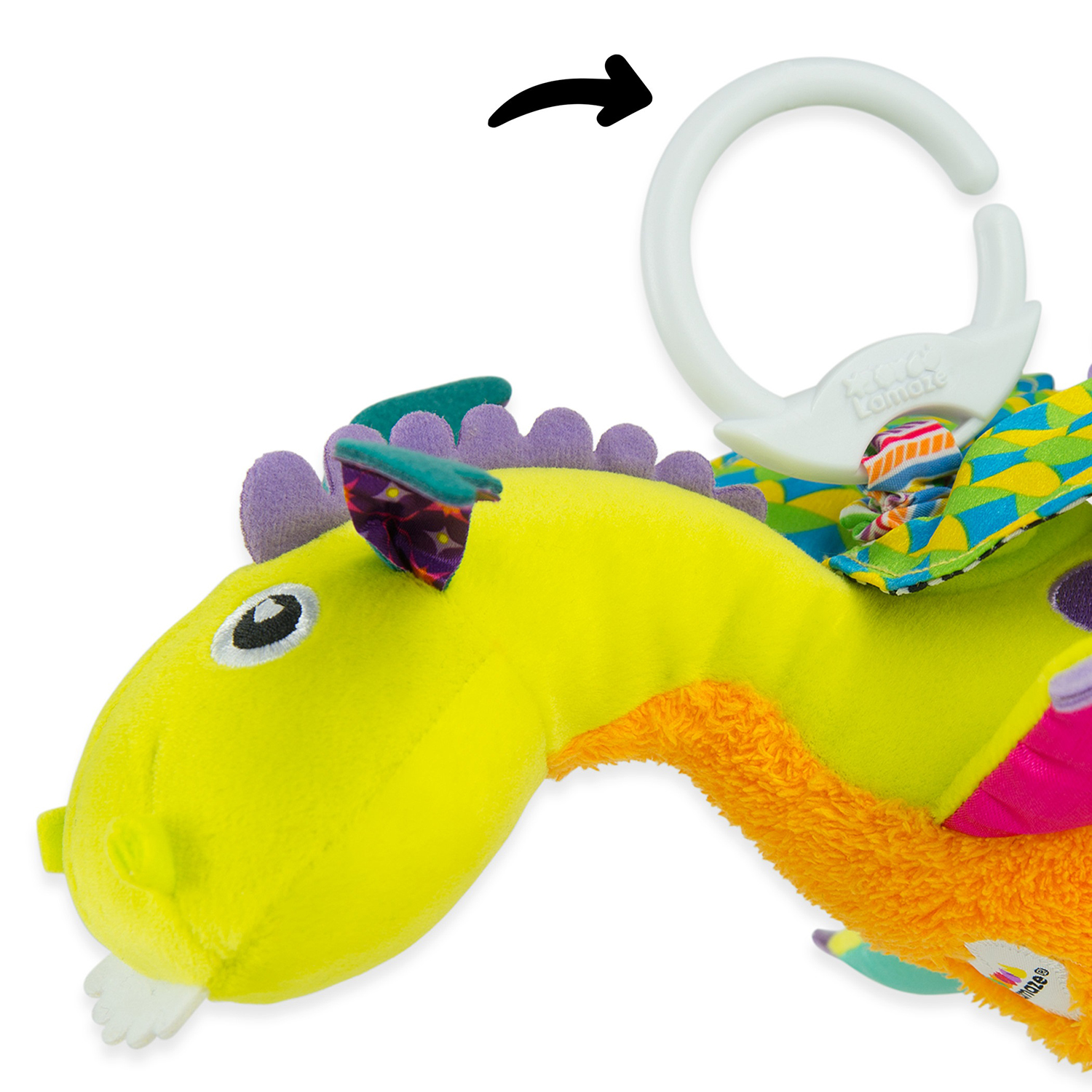 Игрушка Lamaze подвеска Крылатый дракон с подвесом - фото 6