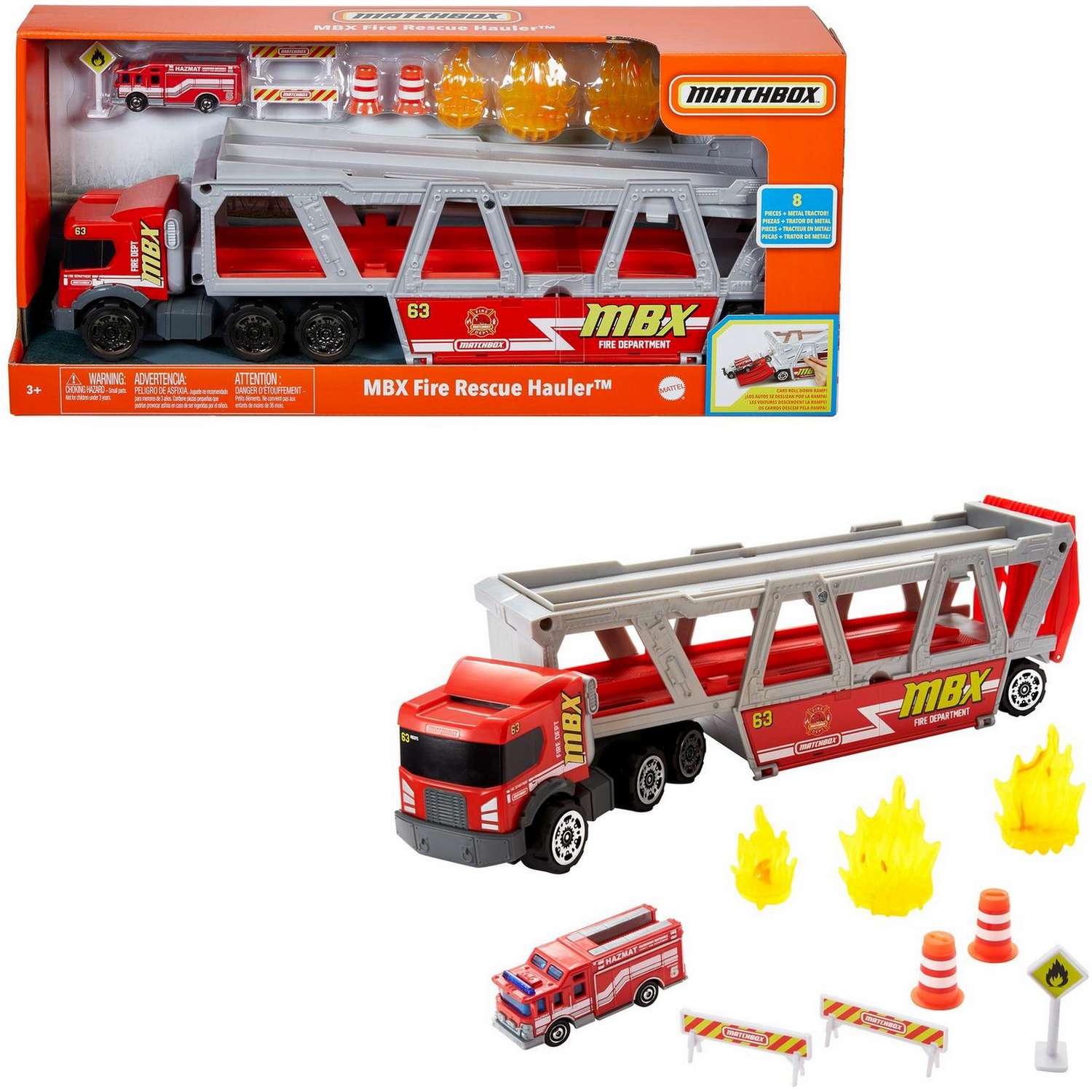 Игровой набор Matchbox Пожарный тягач 1:64 GWM23 - фото 8