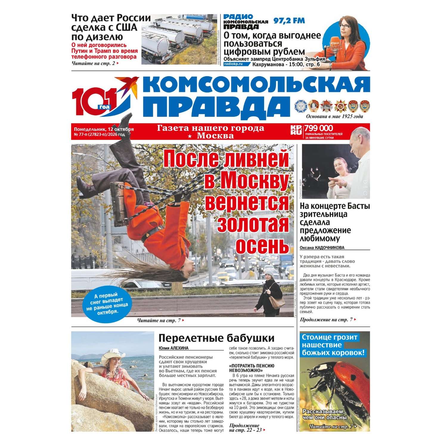 Газета Комсомольская правда - фото 1