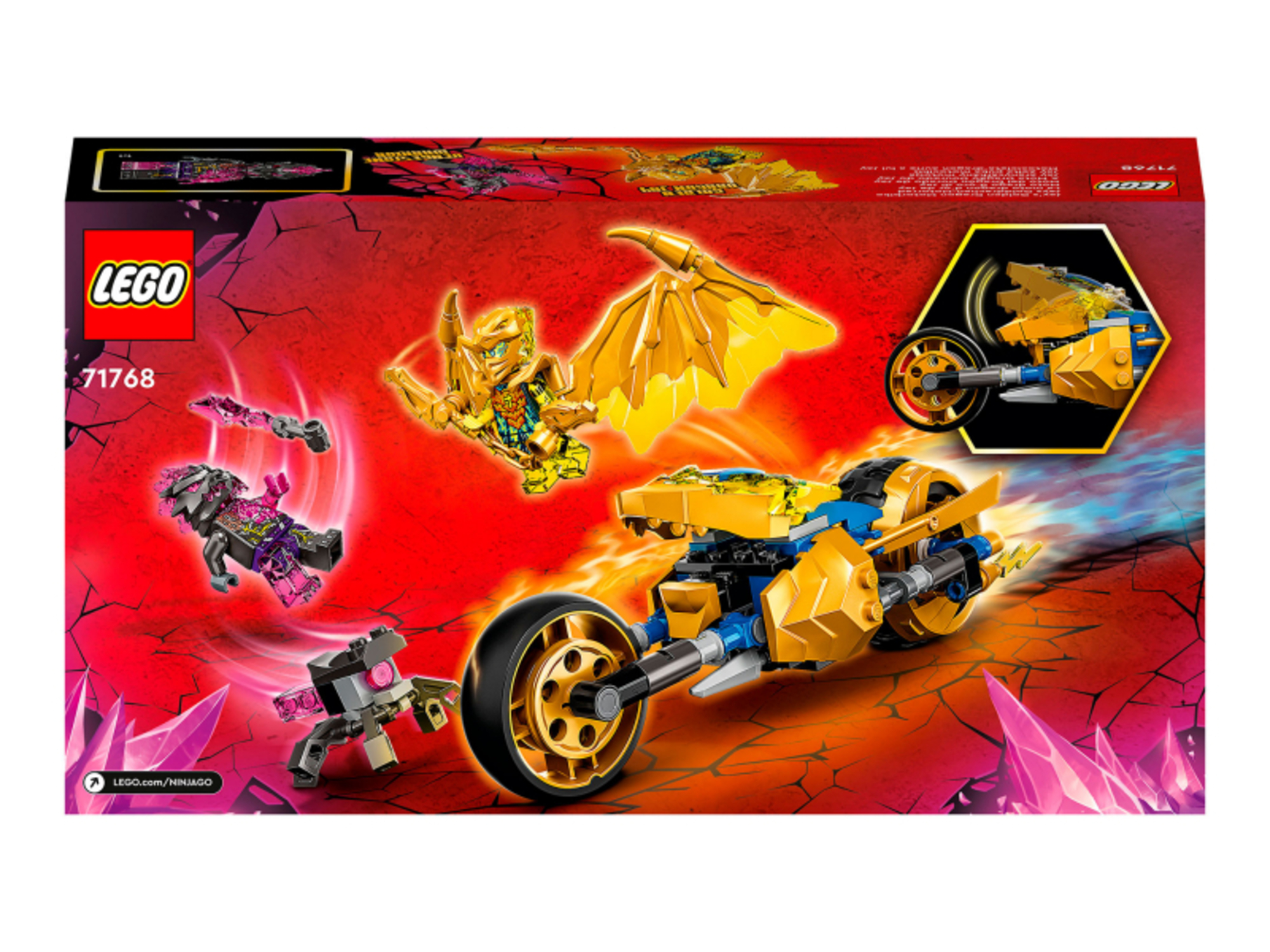 Конструктор LEGO NINJAGO Мотоцикл Джея Золотой дракон блочный - фото 9