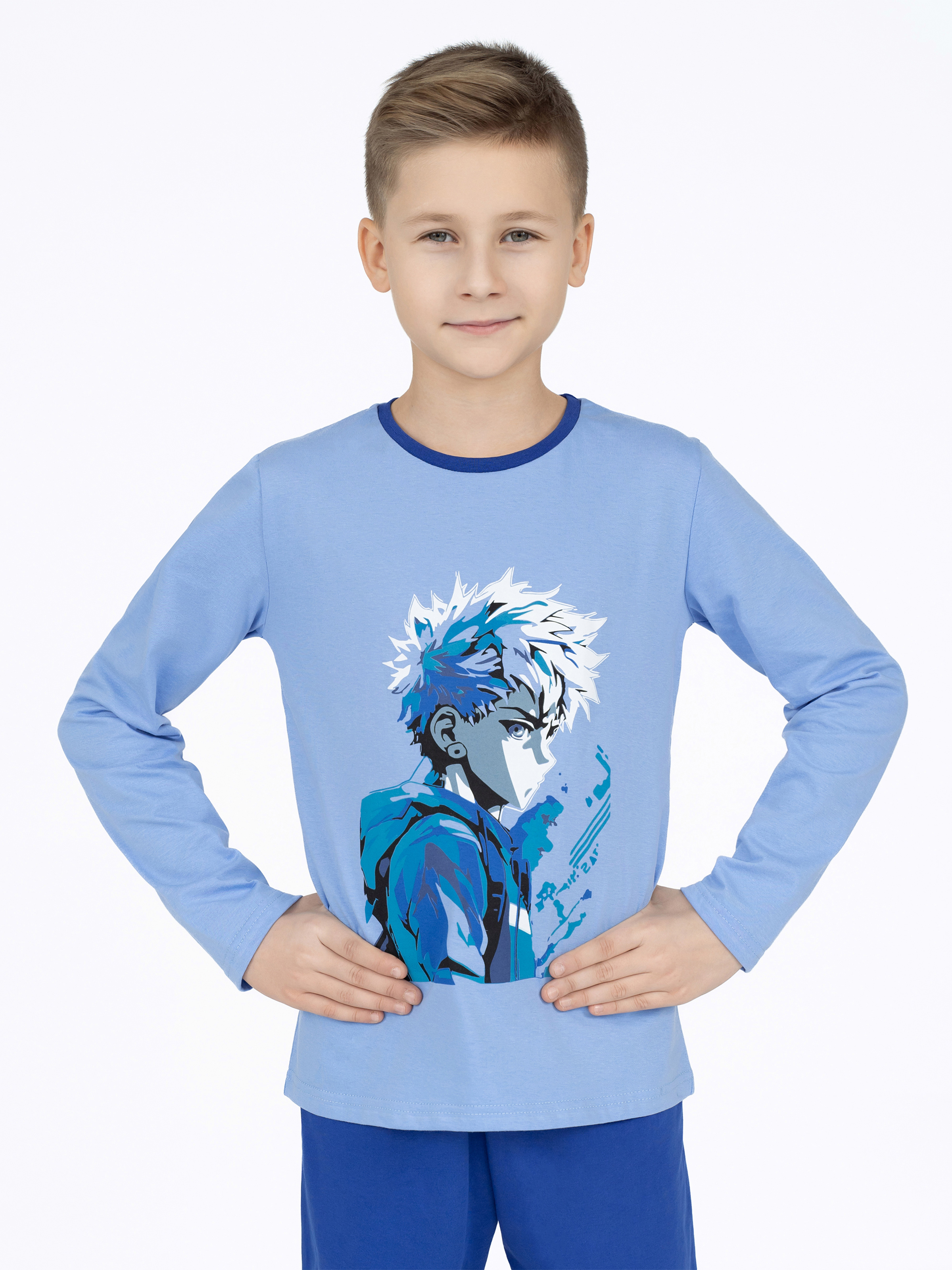 Пижама Утенок ПЖ-1810 т.голубой джип - фото 16