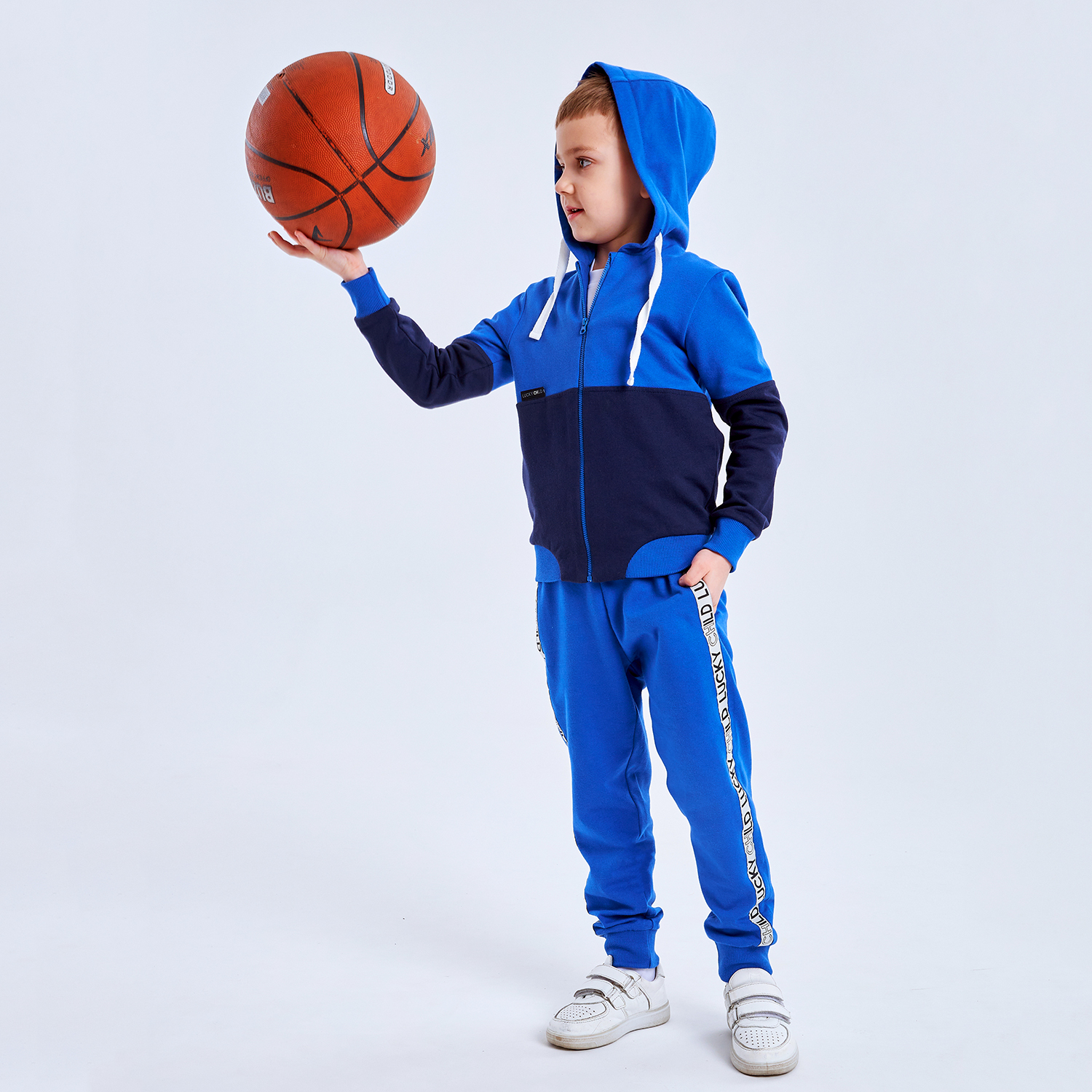 Костюм спортивный Lucky Child 58-43ф/голубой/2-12 - фото 9