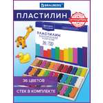 Пластилин Brauberg 36 цв.