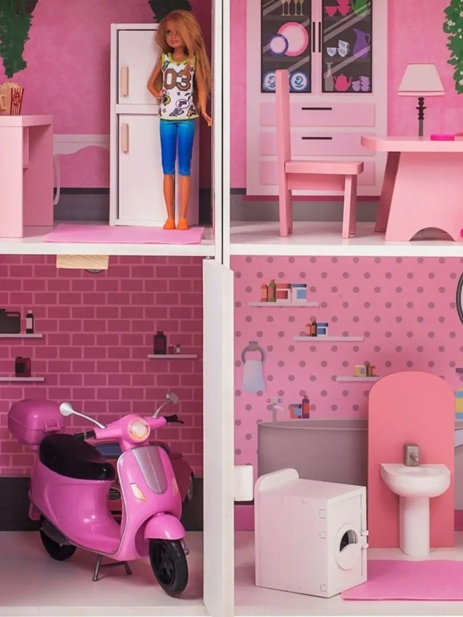 Домик для кукол PAREMO 131 см с мебелью PD318-20 - фото 9