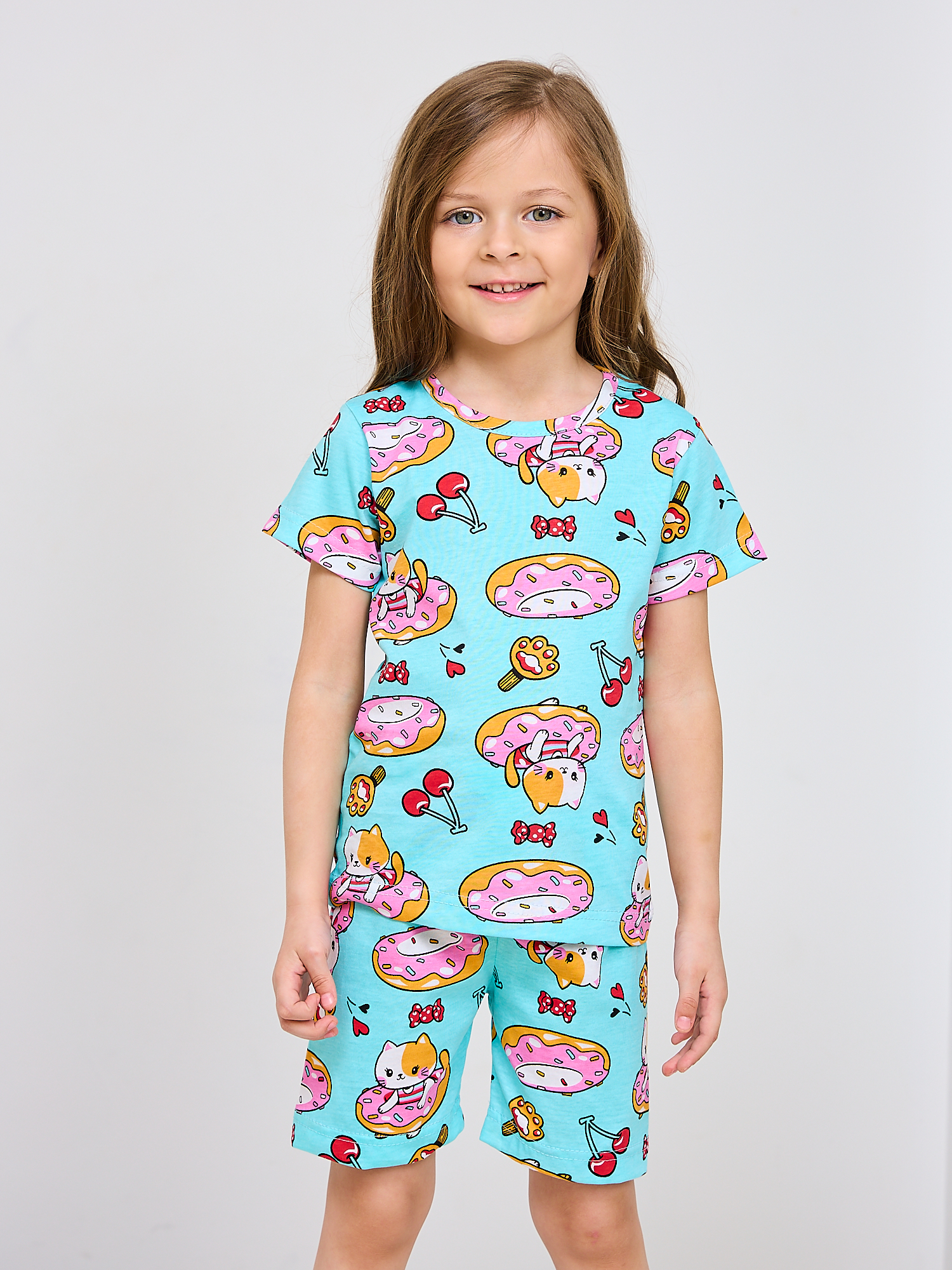 Футболка и шорты Mil Art kids 1902201547SUIT-SHORTS-LETO-BLUE - фото 1