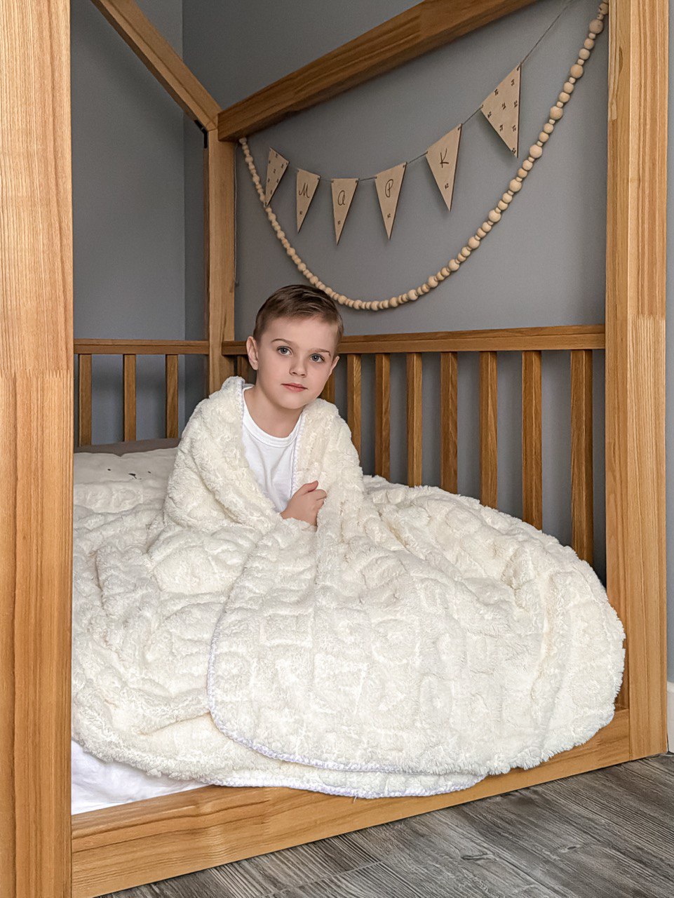 Плед ОТК 200 x 150 см велсофт - фото 1