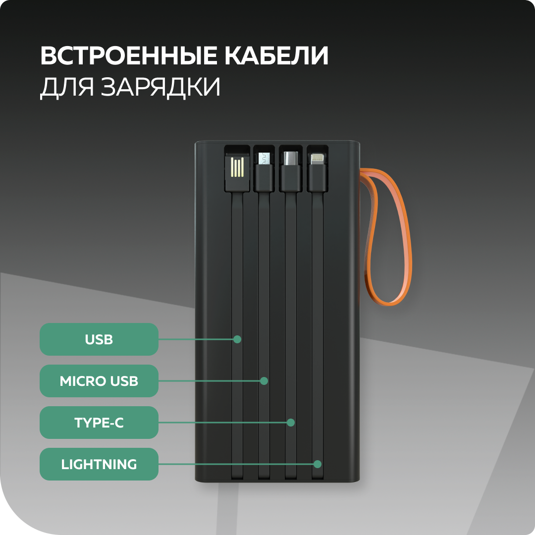Внешний аккумулятор More Choice PB22-30 Black - фото 4