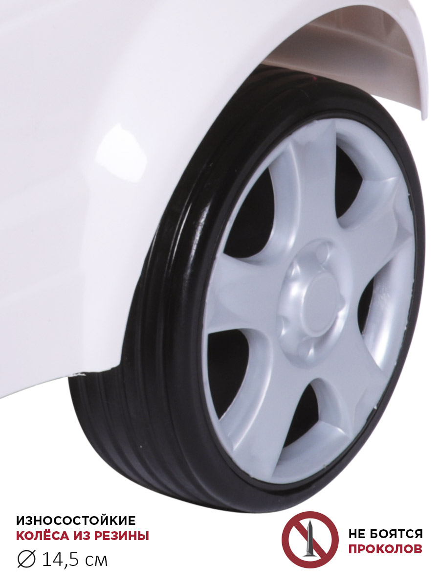 Пушкар BabyCare Sport car белый - фото 4