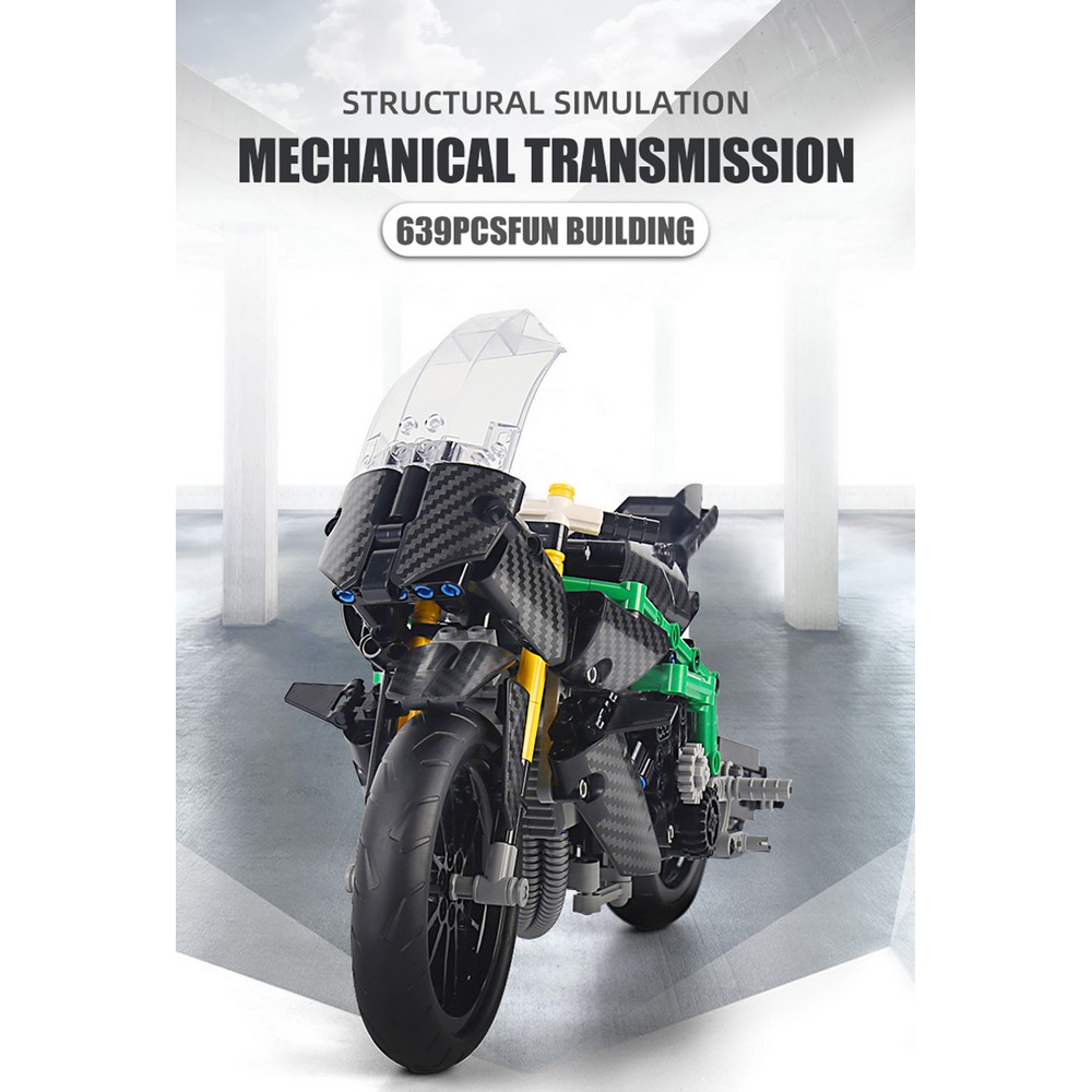 Конструктор Mould King Мотоцикл Kawasaki - фото 12