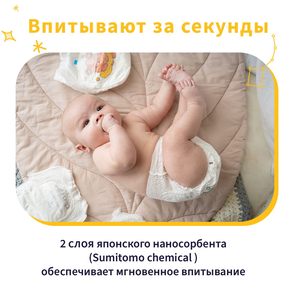 Подгузники Mikko Bear Premium L (9-14 кг) 56 шт. - фото 7