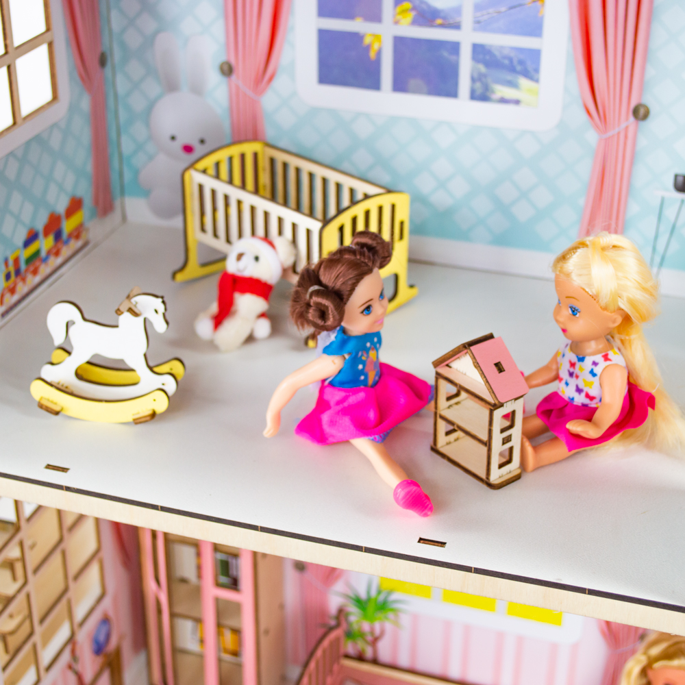 Домик для кукол M-WOOD с мебелью 3025 - фото 8