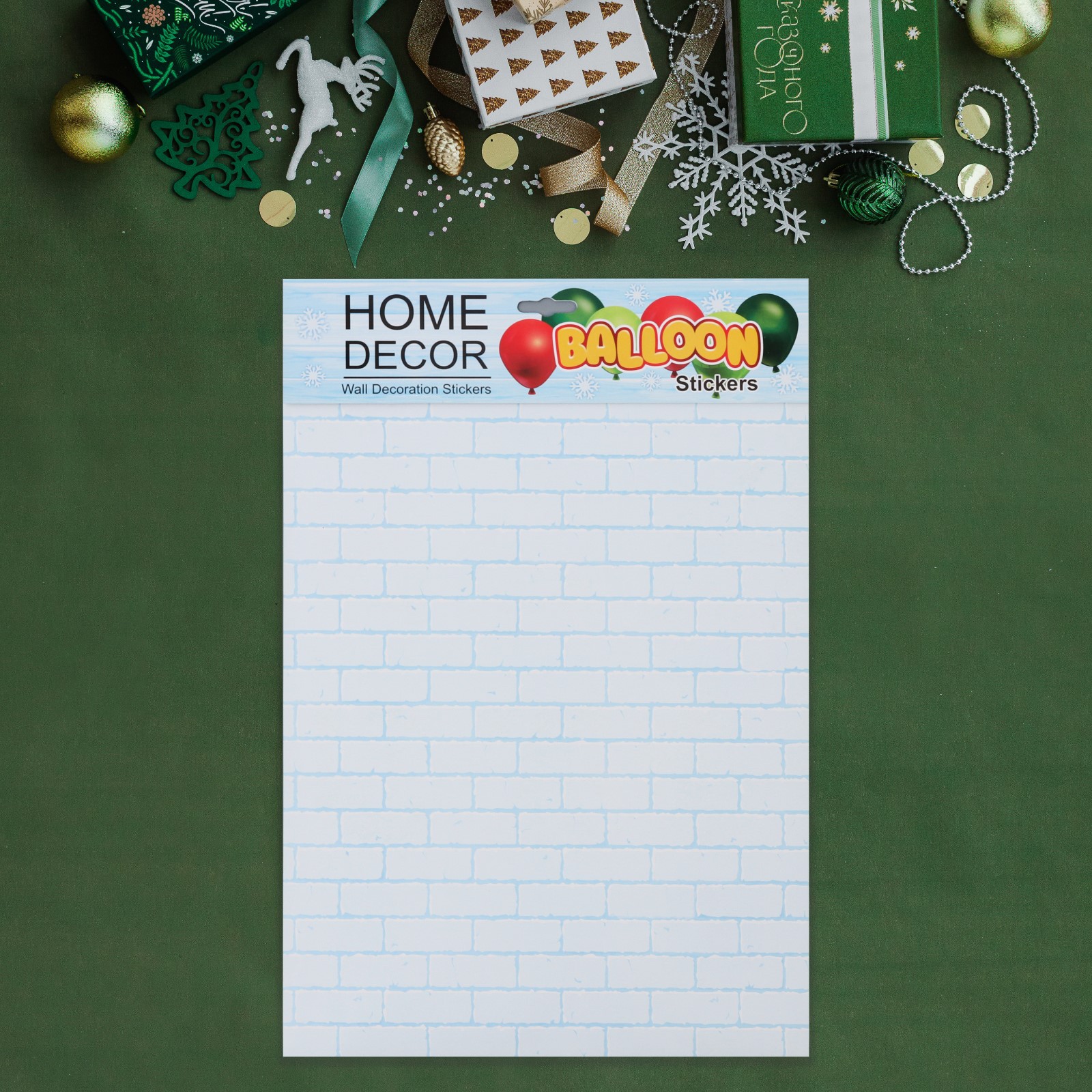 Наклейки Sima-Land на окна «Новогодние» Дед Мороз сани 43х28 см - фото 2