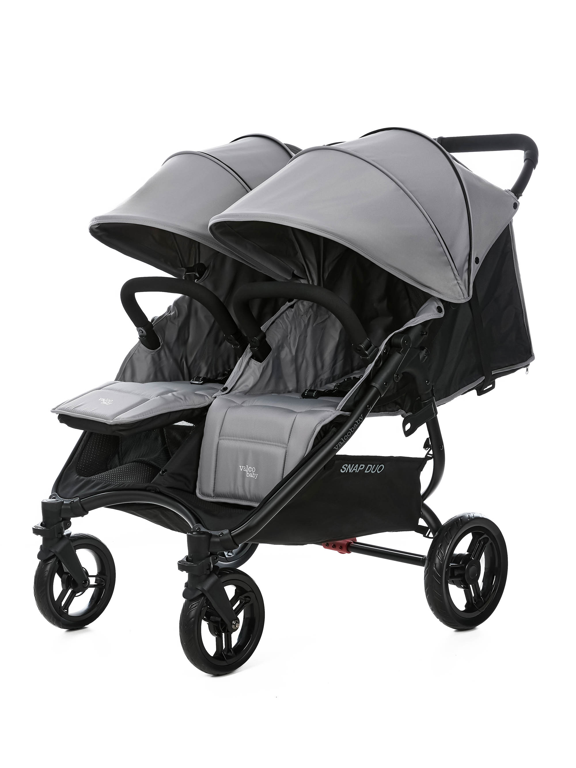 Коляска прогулочная для двойни Valco baby Snap Duo Flatt Matt серый - фото 20