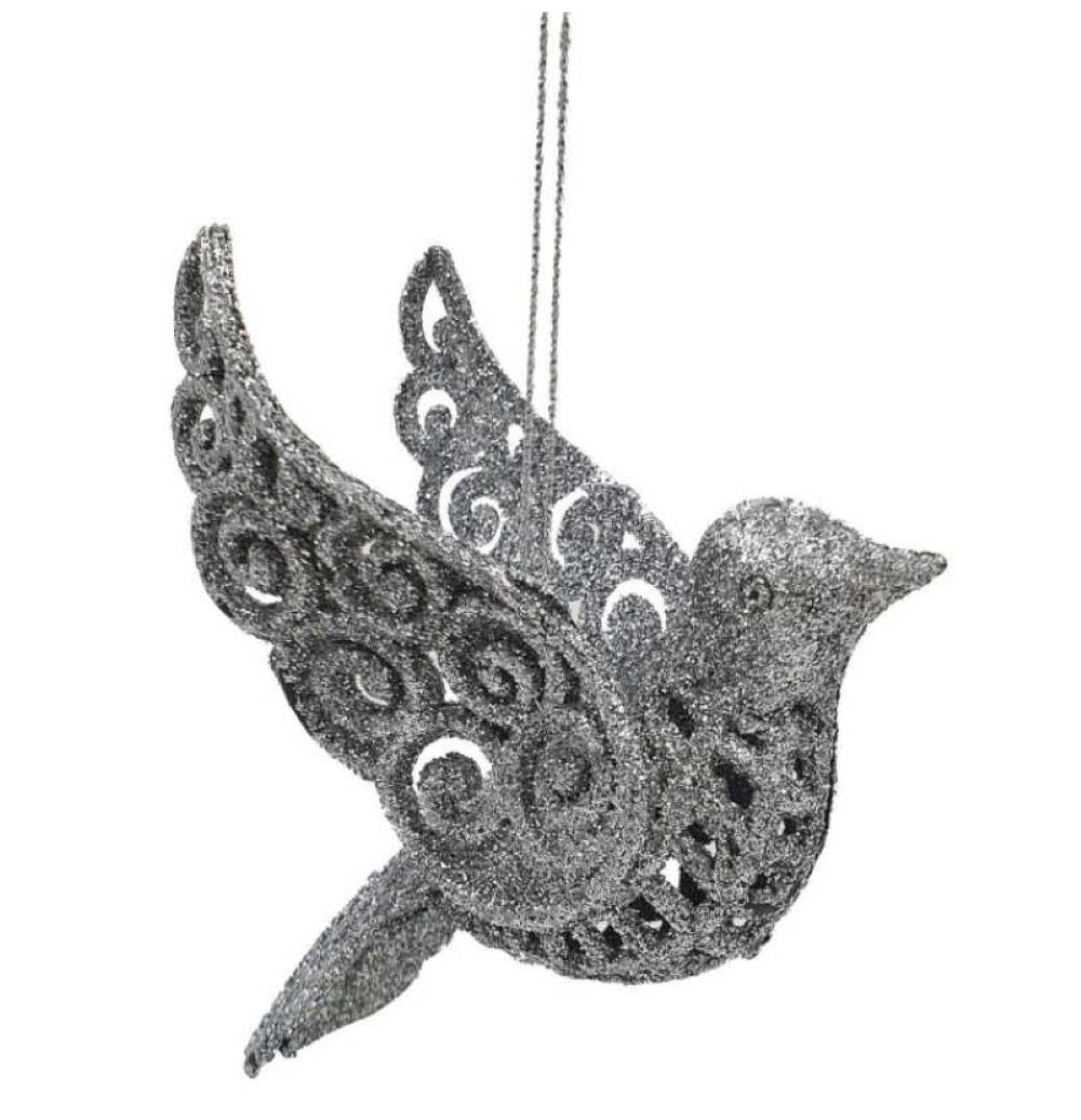 Украшение ёлочное Магия праздника Набор Голубка 11 см 3шт серебро Пластик - фото 1