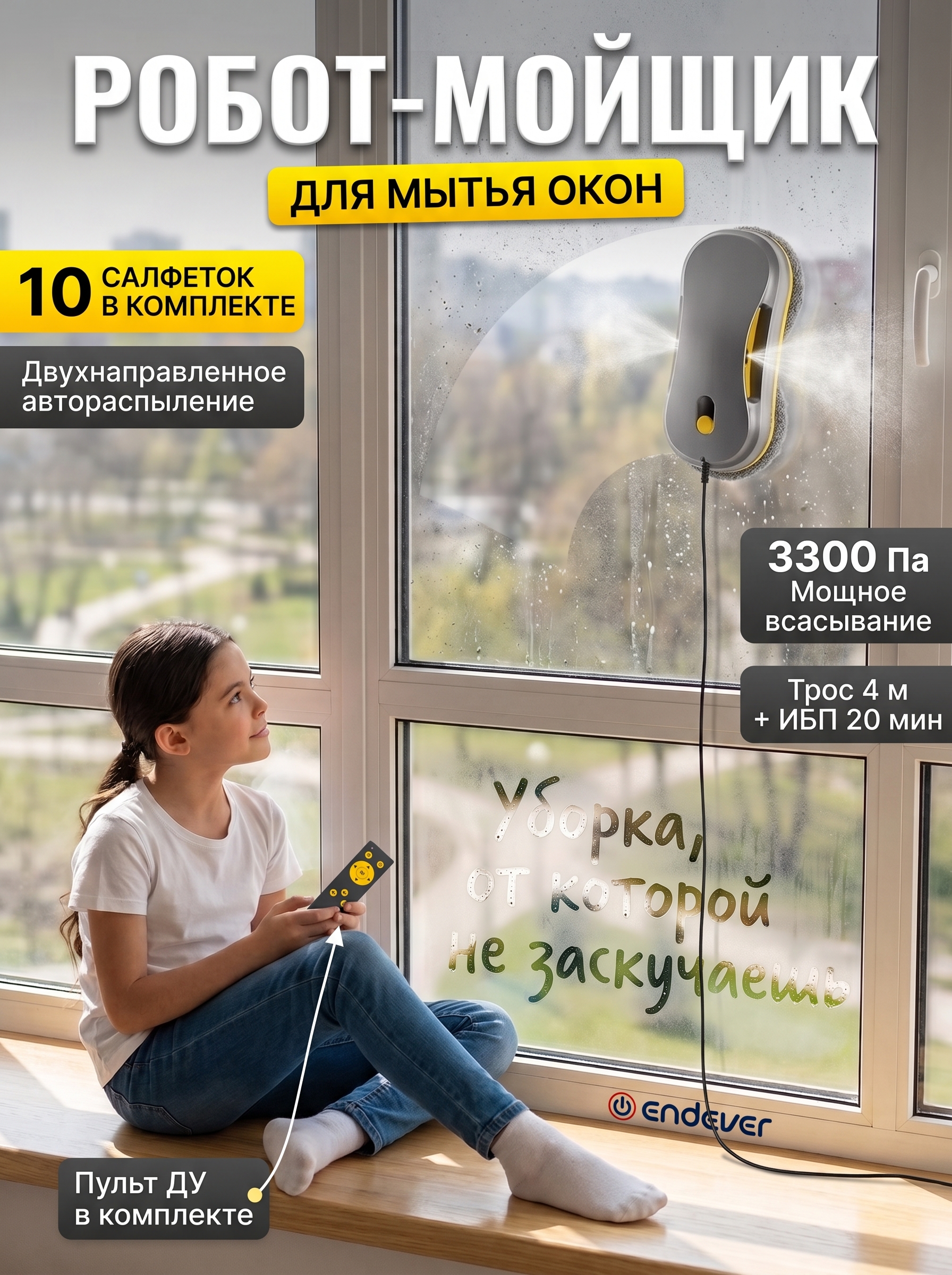 Робот-мойщик ENDEVER SkyClean 104 - фото 1
