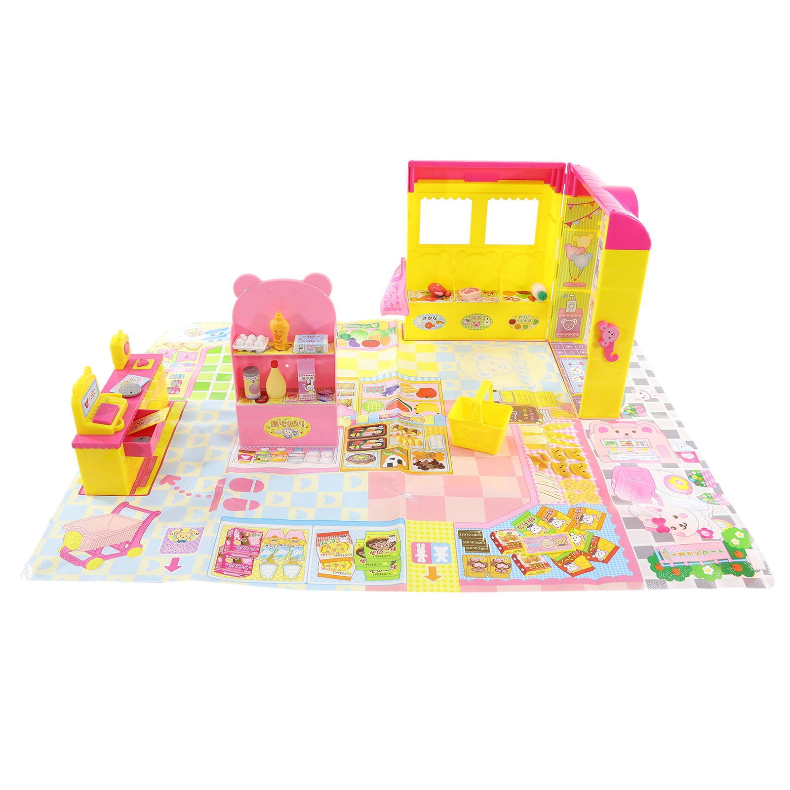 Игровой набор Kawaii Mell тележки и корзинки, продукты - фото 1