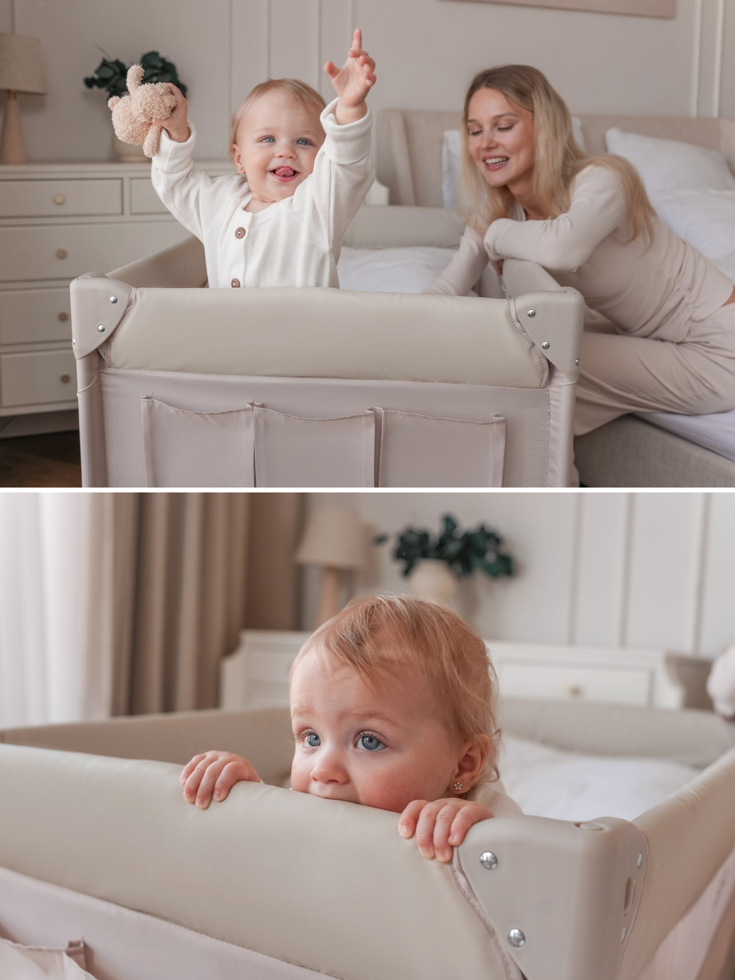 Манеж кровать Amarobaby OASIS серый АВ25-26OS/11 - фото 20
