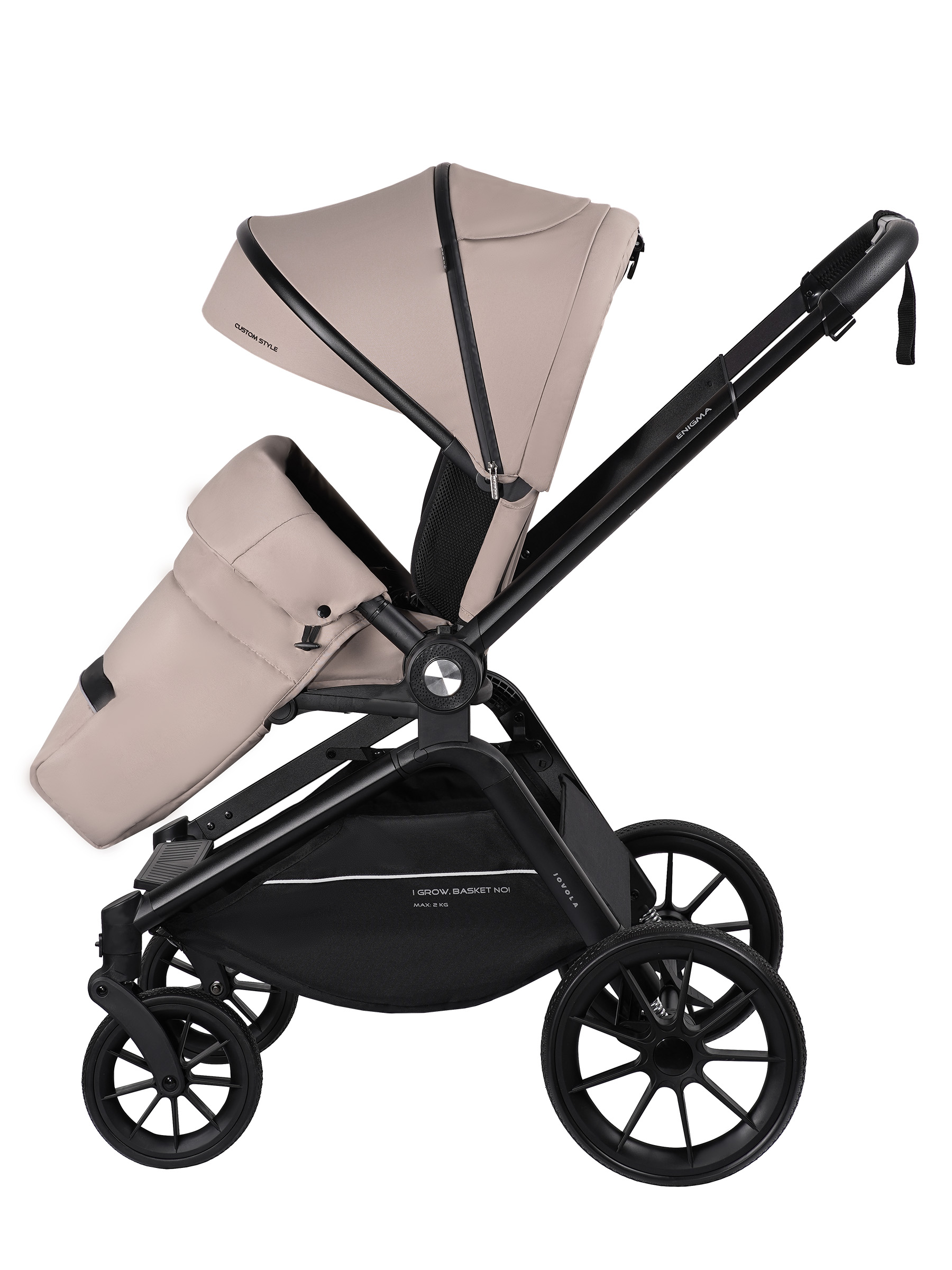 Коляска прогулочная JOVOLA Enigma всесезонная бежевый - фото 16