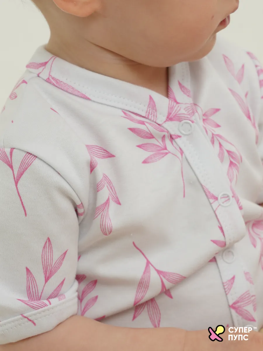 Боди 3 шт Супер Пупс нбр/3пр/бд/коррук/SK23розовыйлисточкиветочки - фото 14