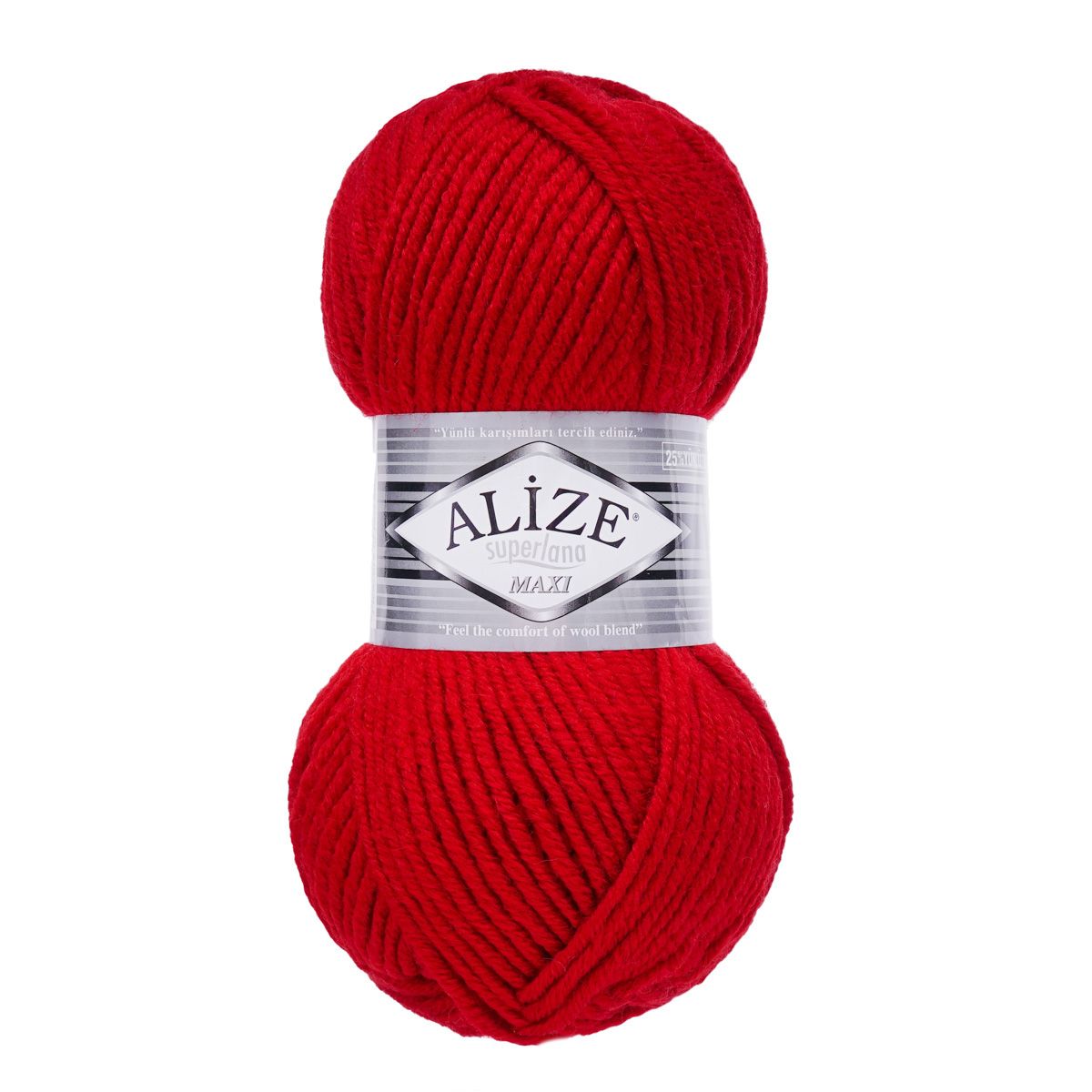 Пряжа Alize полушерстяная мягкая теплая Superlana maxi 100 гр 100 м 5 мотков 56 красный - фото 6
