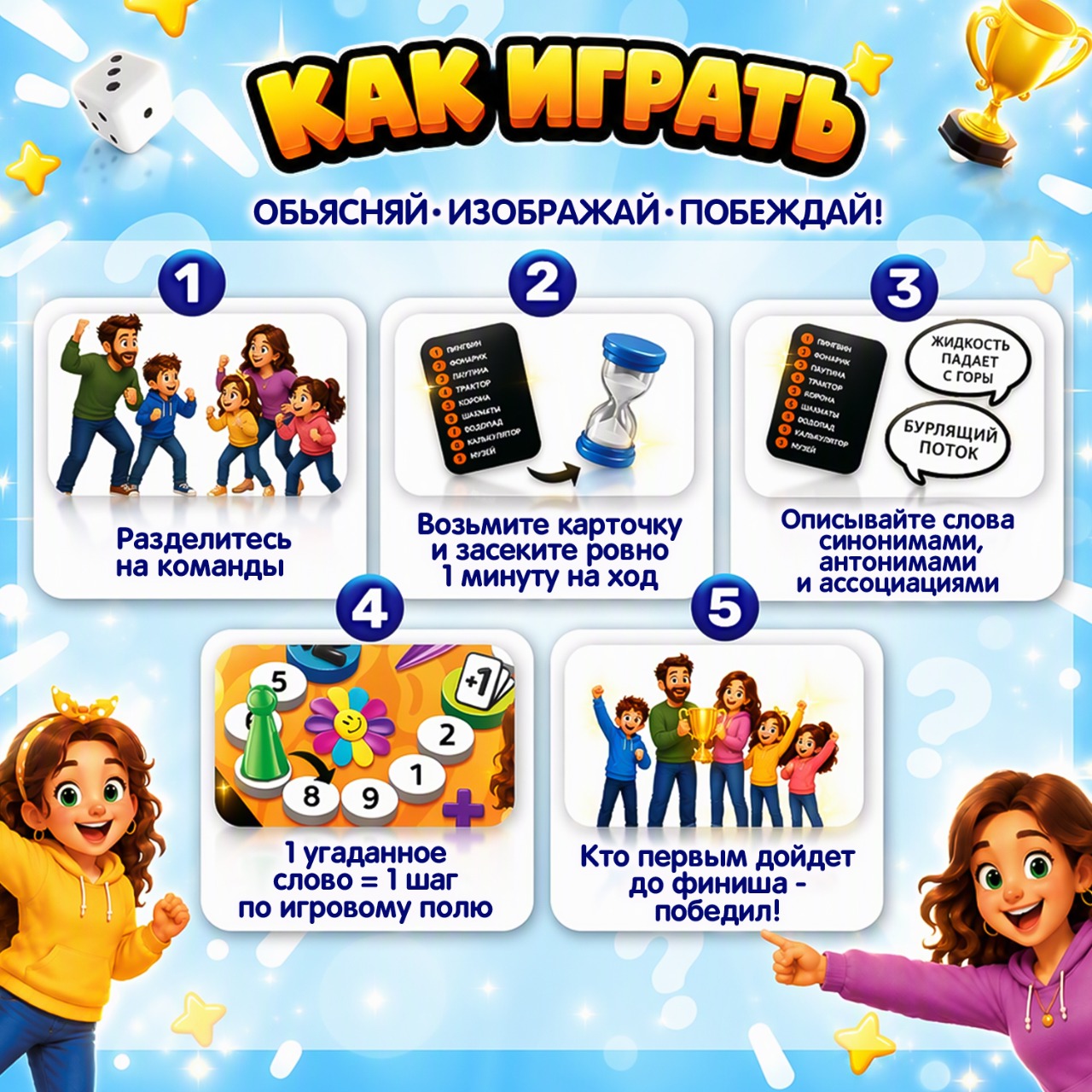 Настольная игра Attivio Крокодил Объясни иначе семейная - фото 4