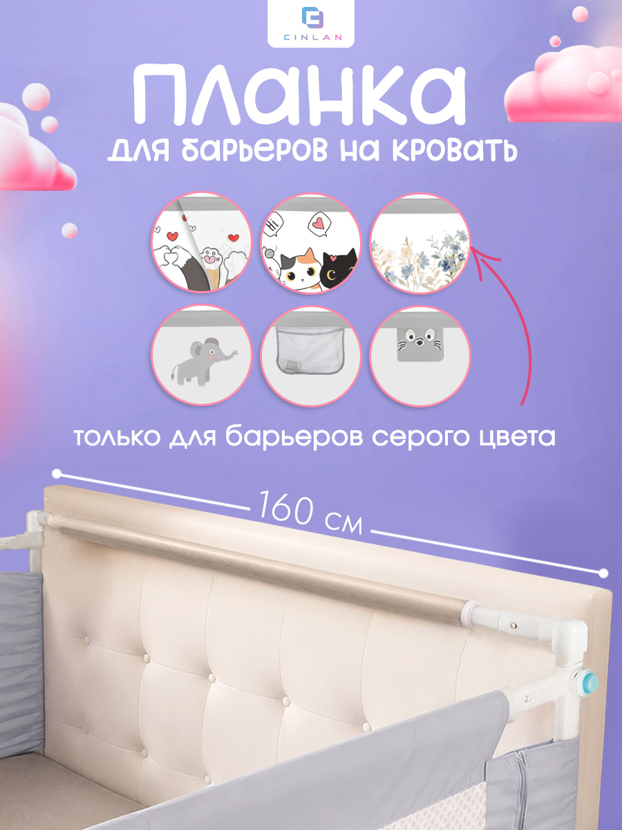 Барьер-ограничитель CINLANKIDS 160 см - фото 1