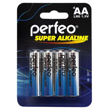 Батарейки Perfeo Super Alkaline щелочные АА 4BL