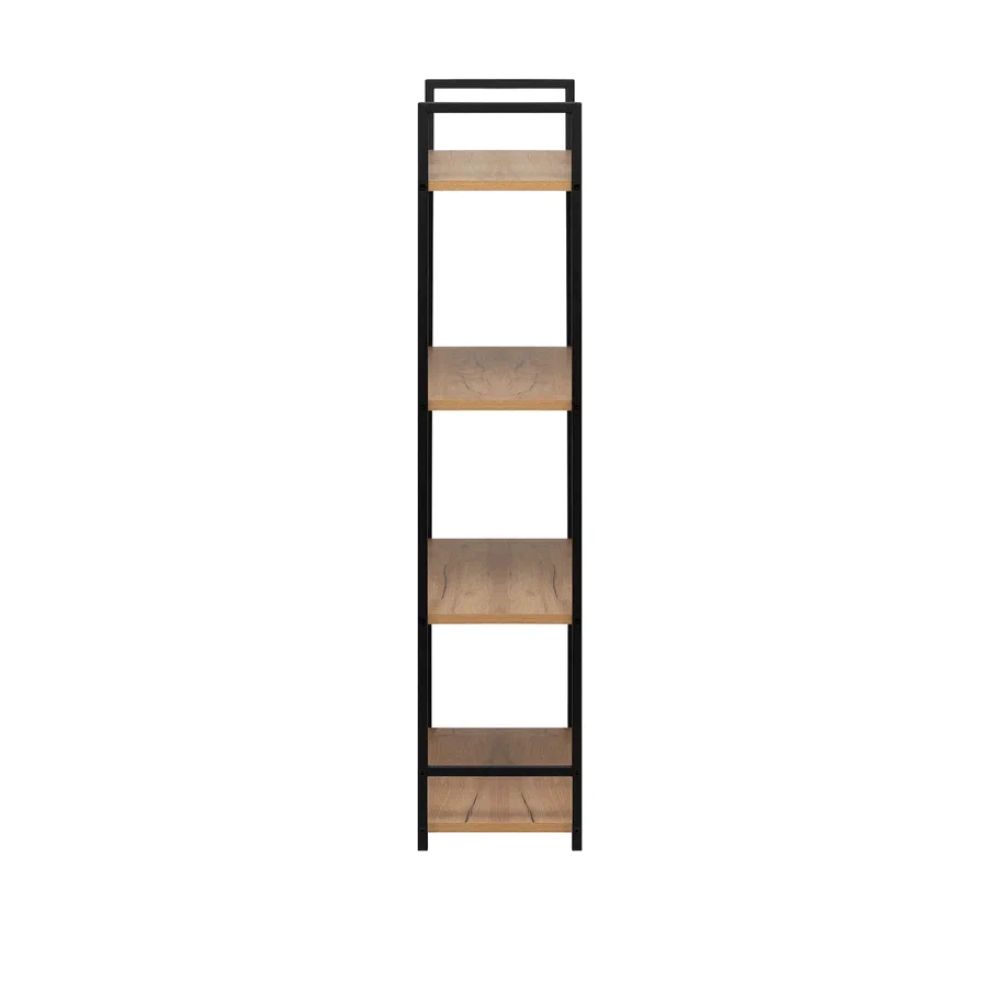 Стеллаж Leset Стилвуд 24 широкий 4 полки Черный/Дуб крафт золотой - фото 6